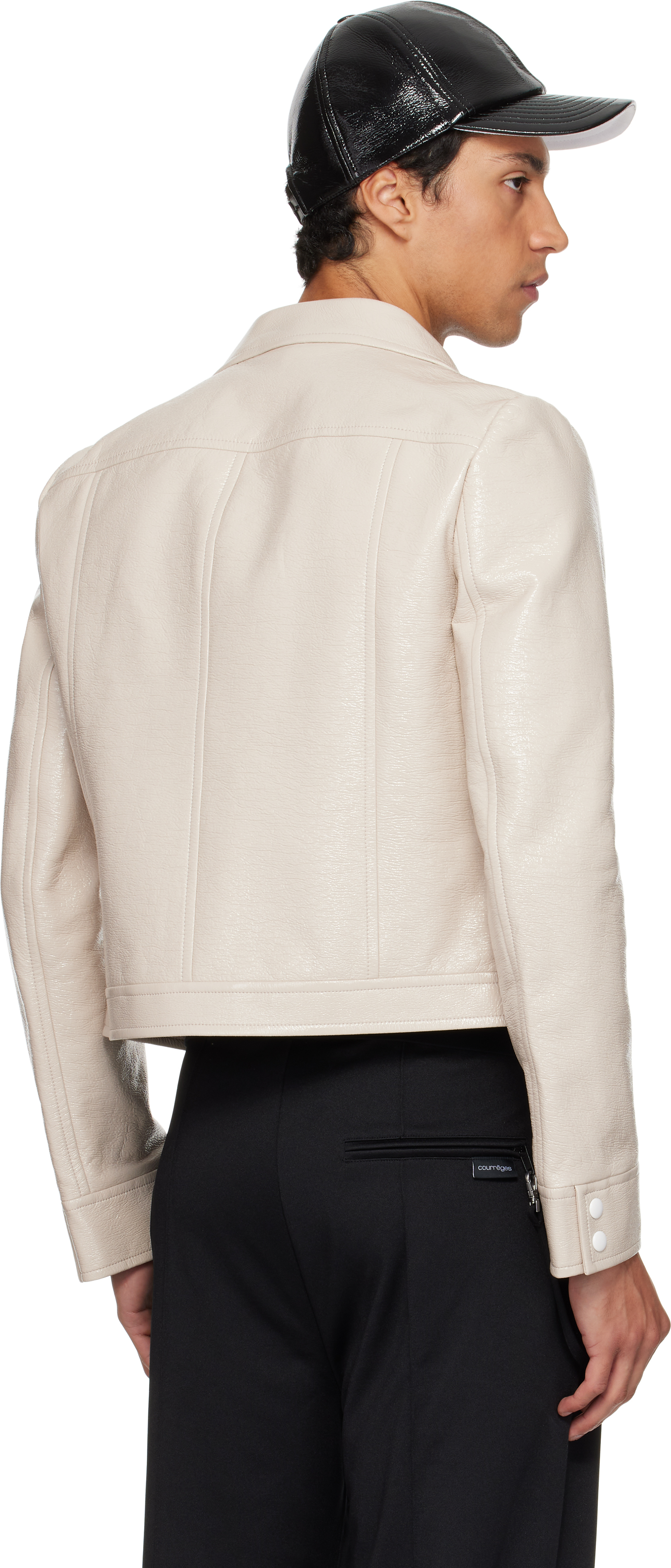 Courrèges Beige Reedition Vinyl Jacket In Neutral
