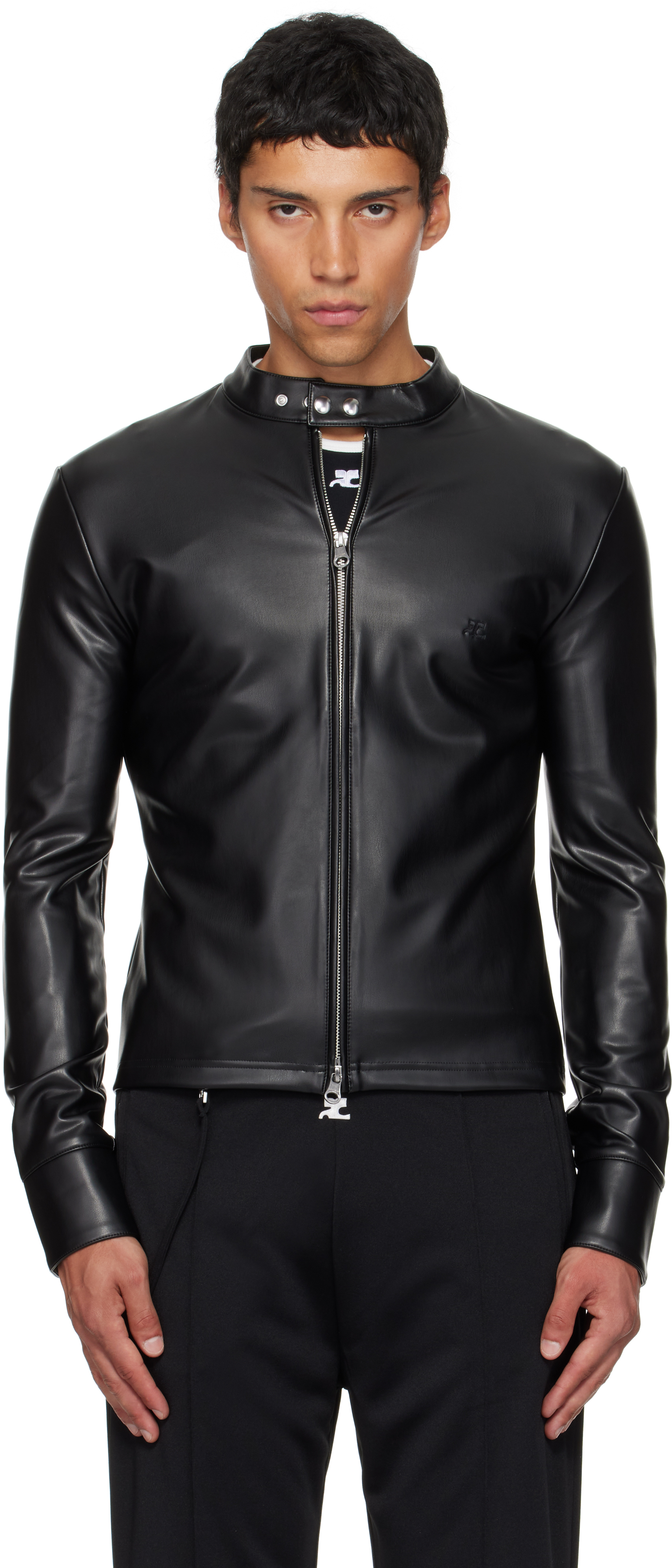 courreges-black-zipped-biker-