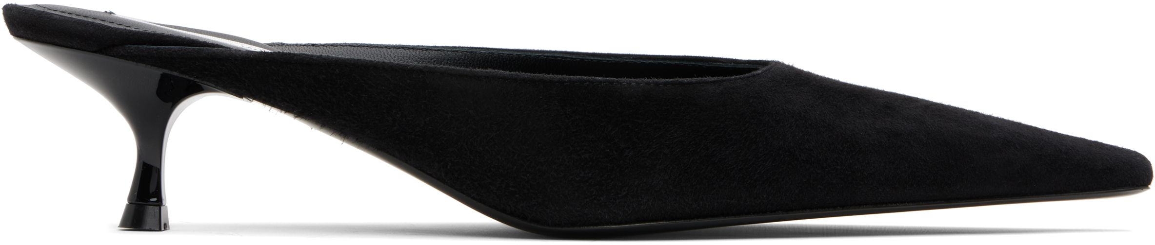 Black Sloan Suede Mules