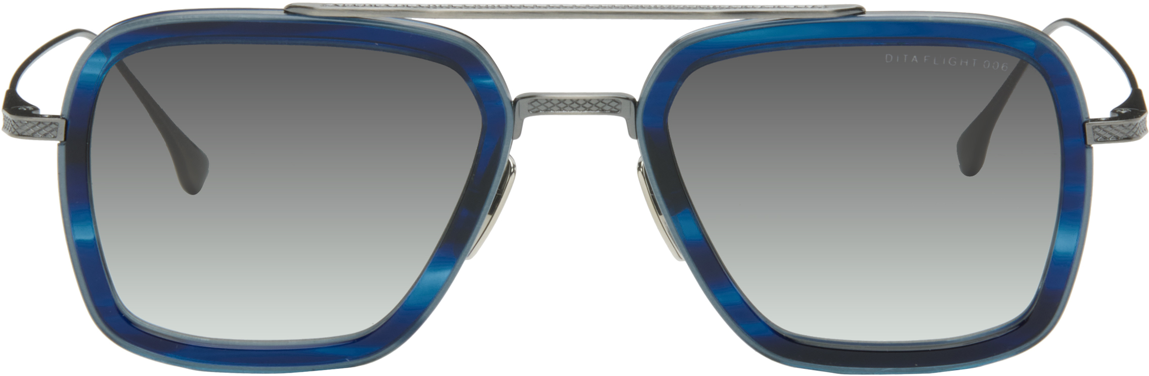 Silver & Blue FLIGHT.006 Sunglasses