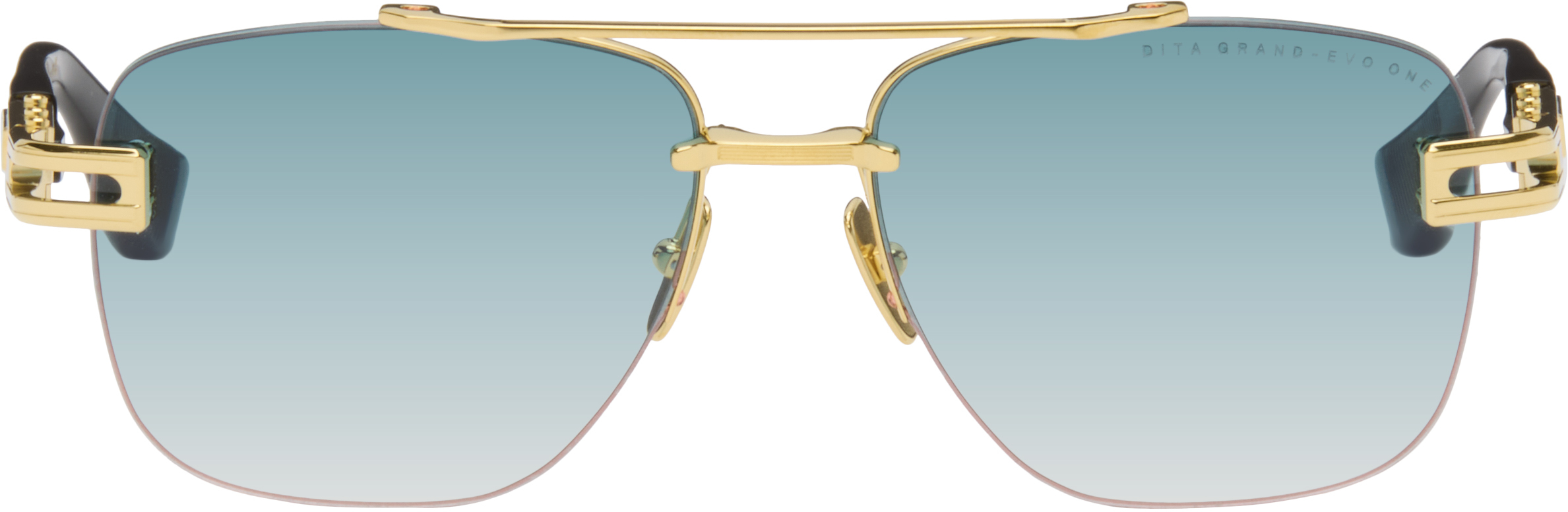SSENSE Exclusive Gold GRAND-EVO ONE Sunglasses