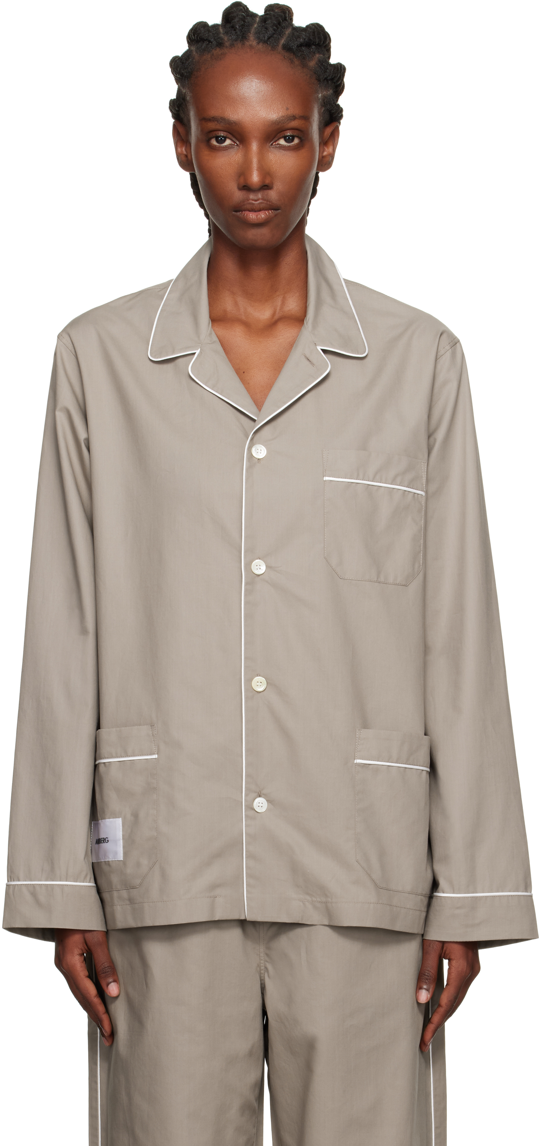Magniberg Taupe Dolce Pyjama Shirt In Gray