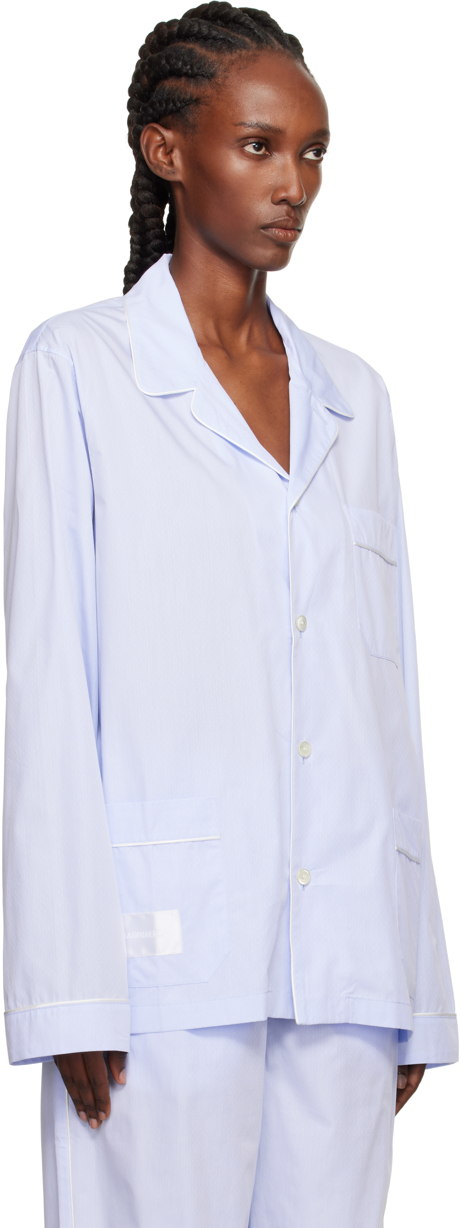 Magniberg Blue Dolce Pyjama Shirt In Multi