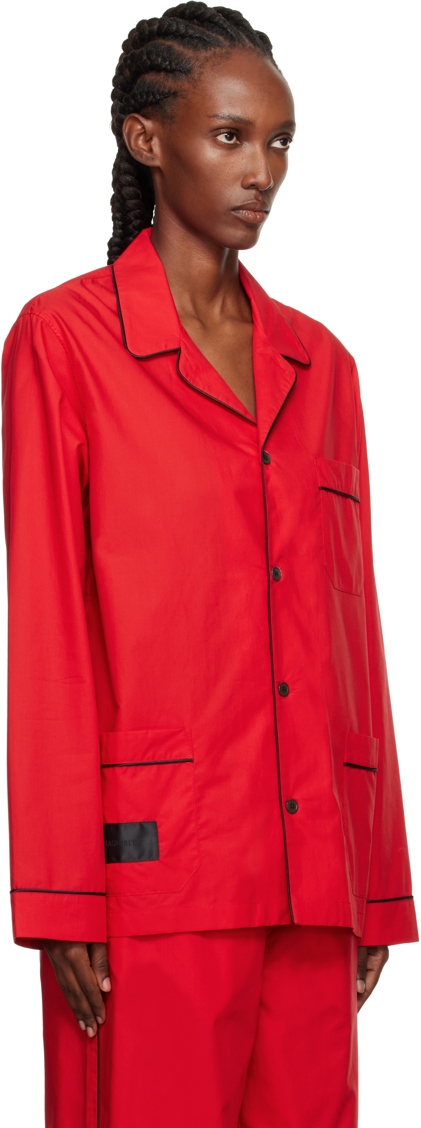 Magniberg Red Dolce Pyjama Shirt In Red