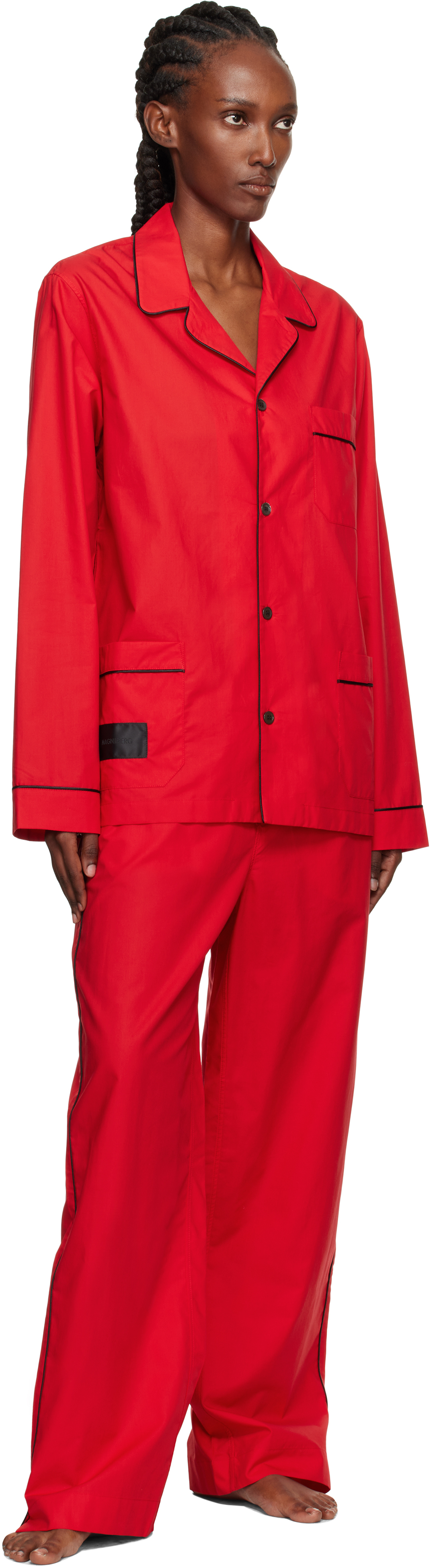 Magniberg Red Dolce Pyjama Shirt In Red