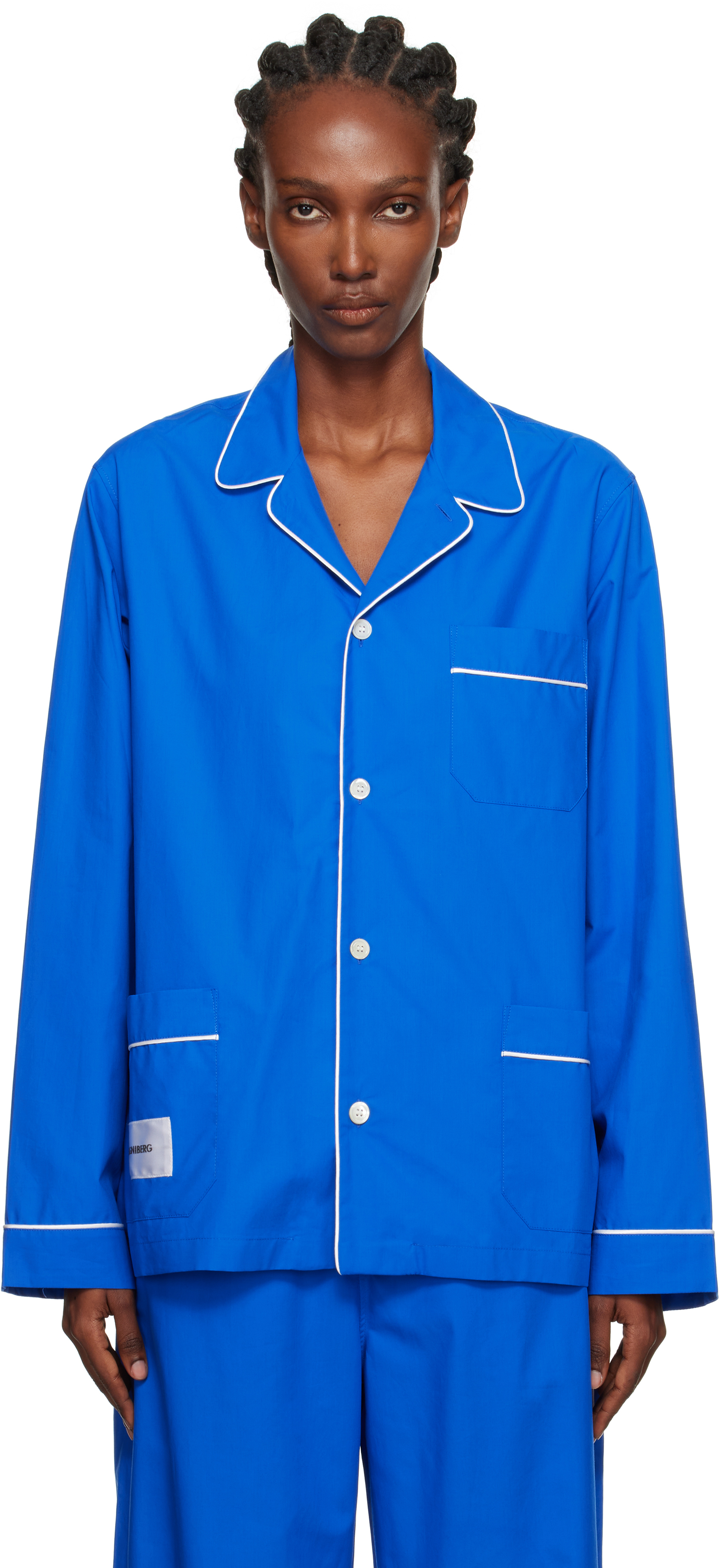 Magniberg Blue Dolce Pyjama Shirt In Multi