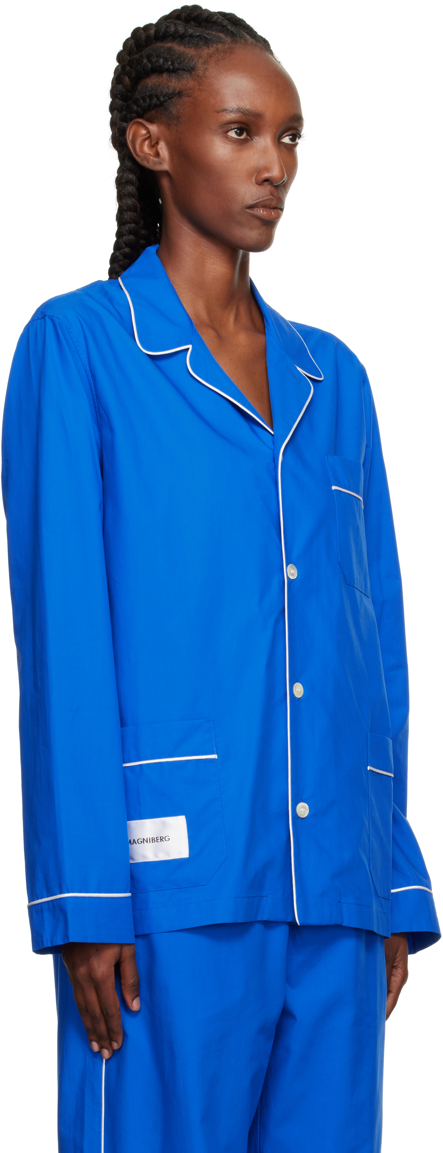 Magniberg Blue Dolce Pyjama Shirt In Multi