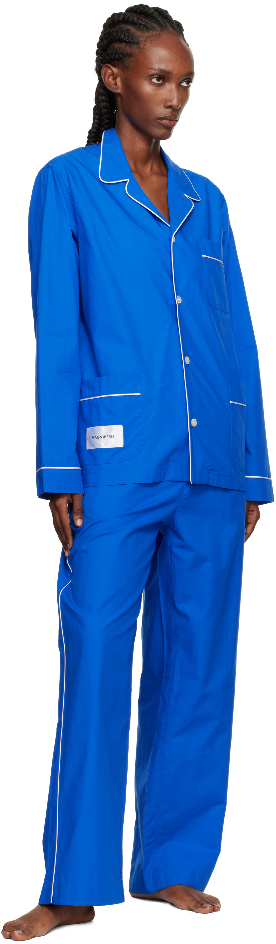 Magniberg Blue Dolce Pyjama Shirt In Multi