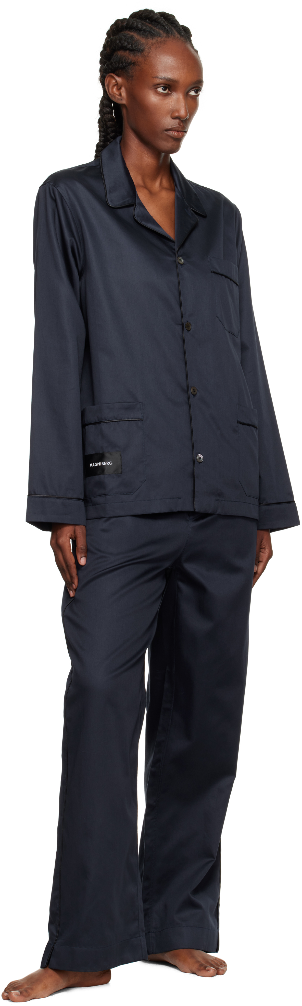 Magniberg Navy Sorbetto Pyjama Pants In Blue