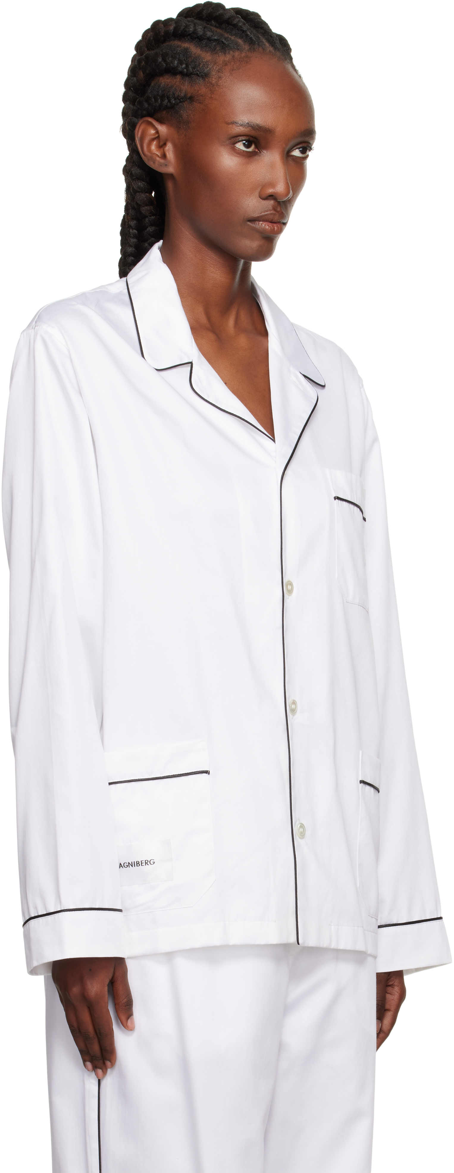 Magniberg White Sorbetto Pyjama Shirt In White