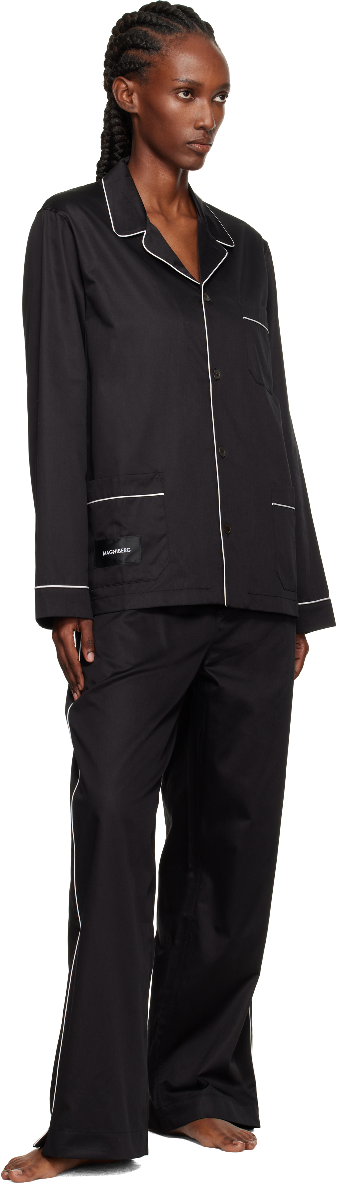 Magniberg Black Sorbetto Pyjama Shirt In Black