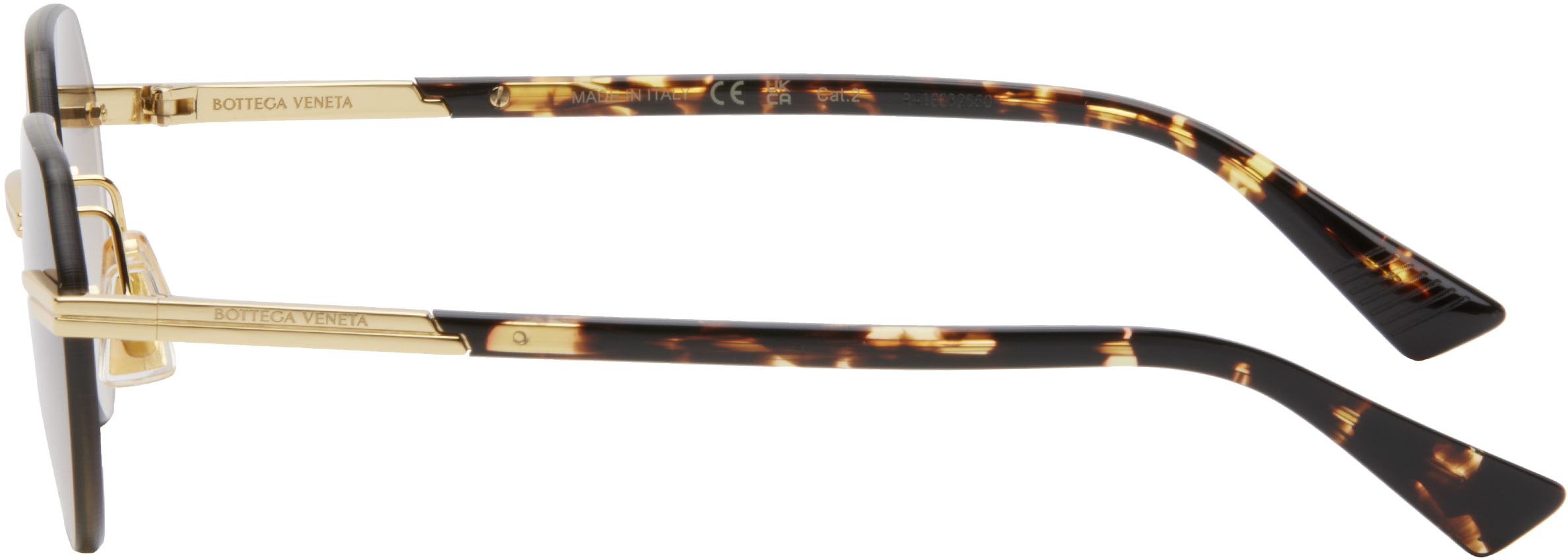 Bottega Veneta Gold Glaze Rimless Sunglasses