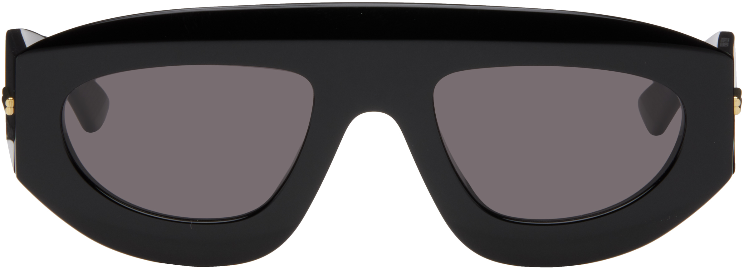 Black Ultrathin Shield Sunglasses