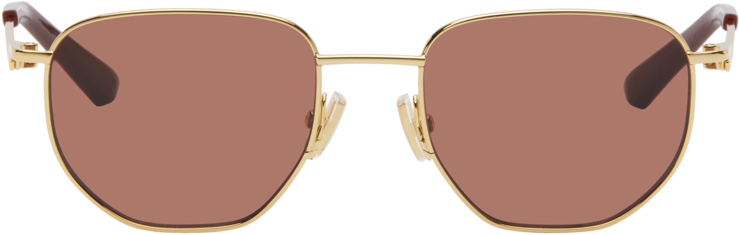 Gold Split Metal Sunglasses