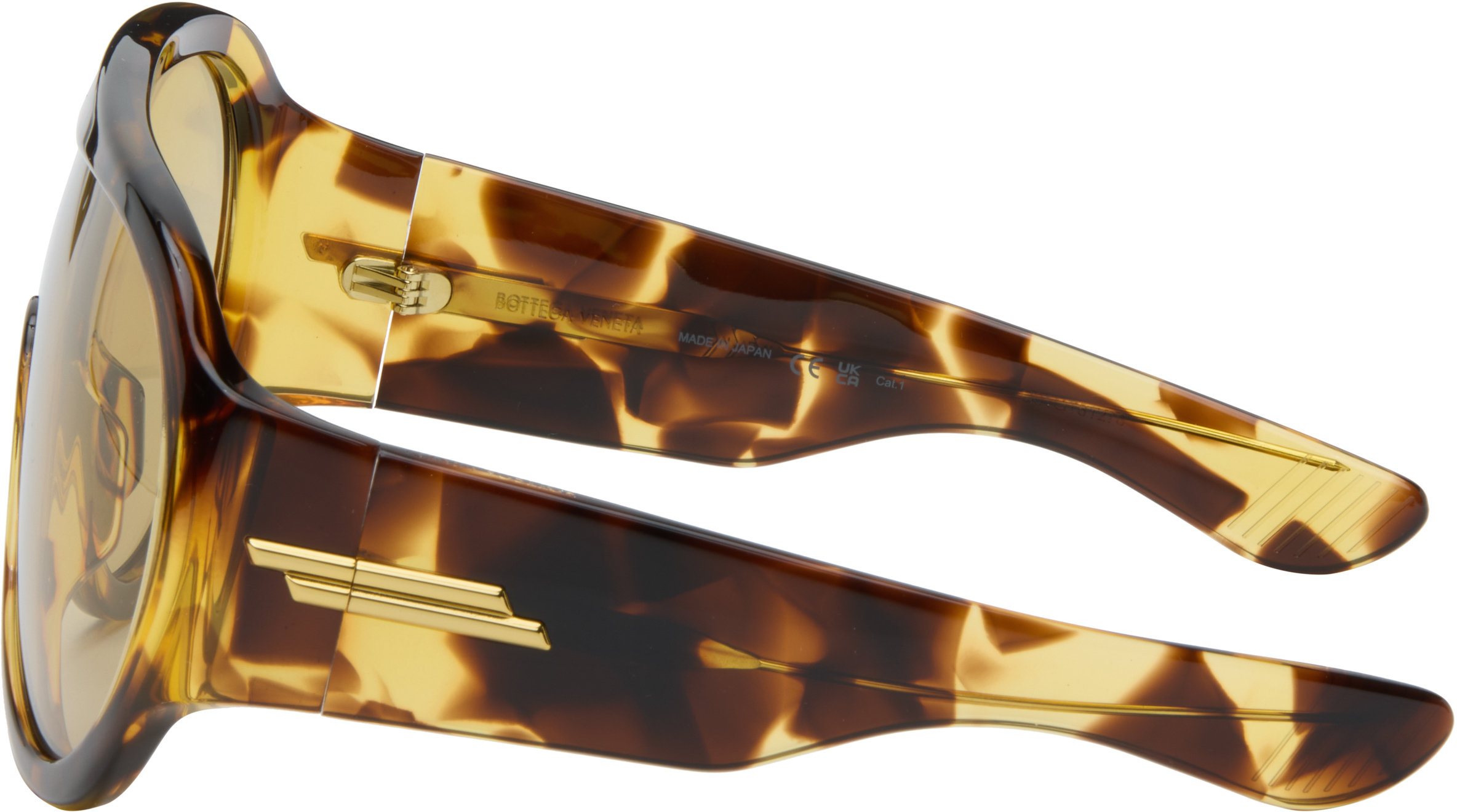 Bottega Veneta Brown Mask Sunglasses In Brown