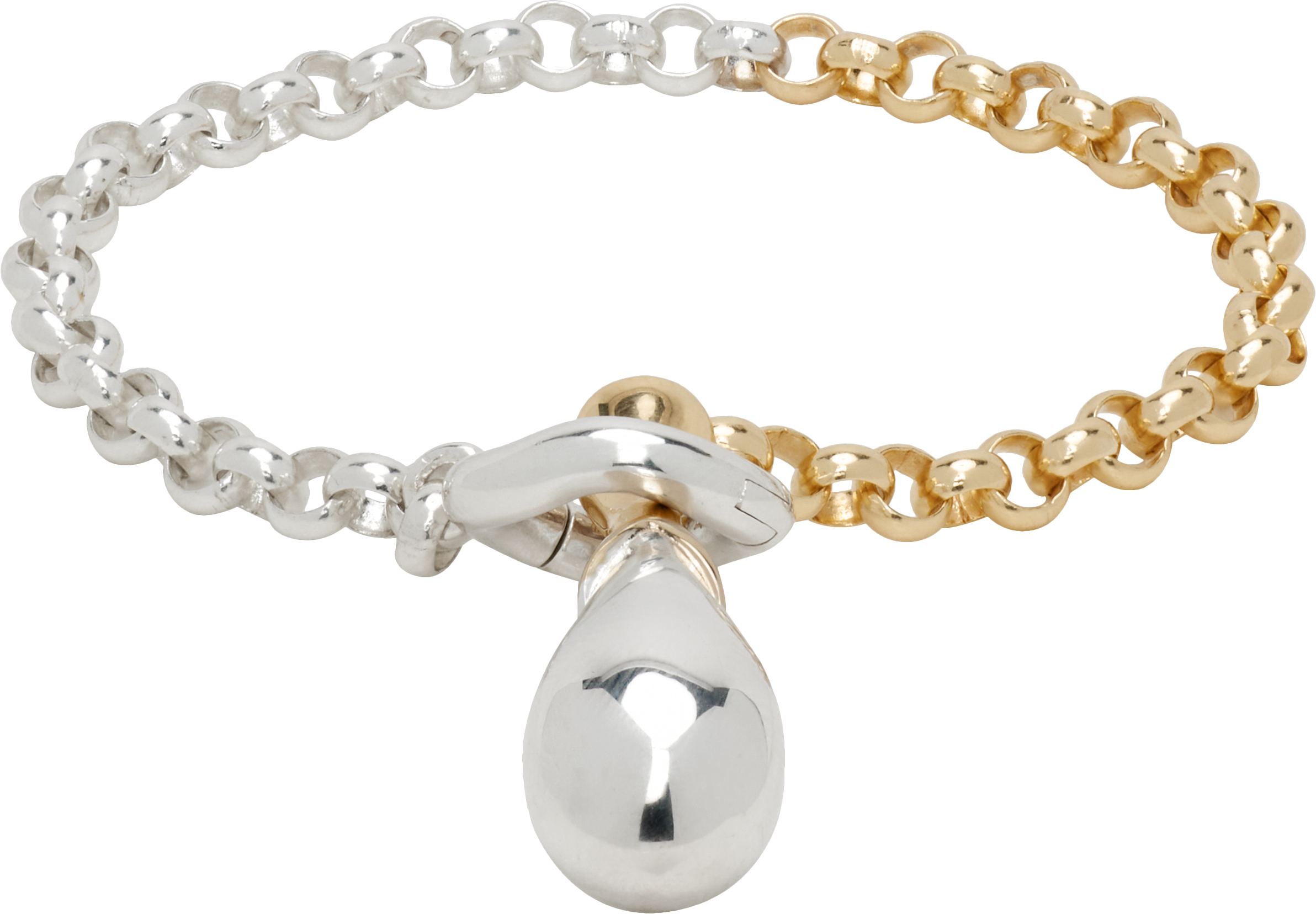 Bottega Veneta: Drop チェーンブレスレット | SSENSE 日本