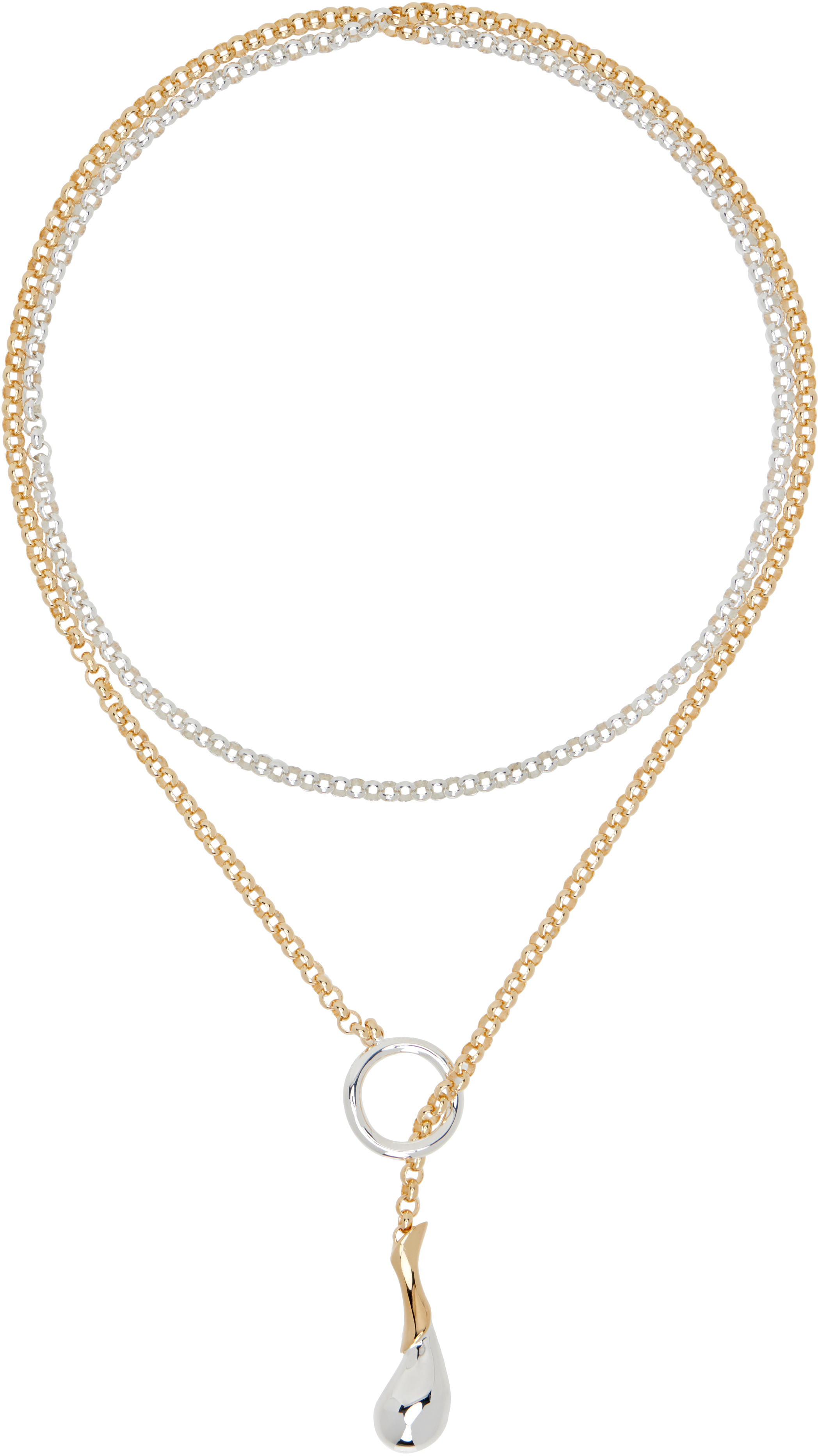 Bottega Veneta: Drop Chain Necklace | SSENSE