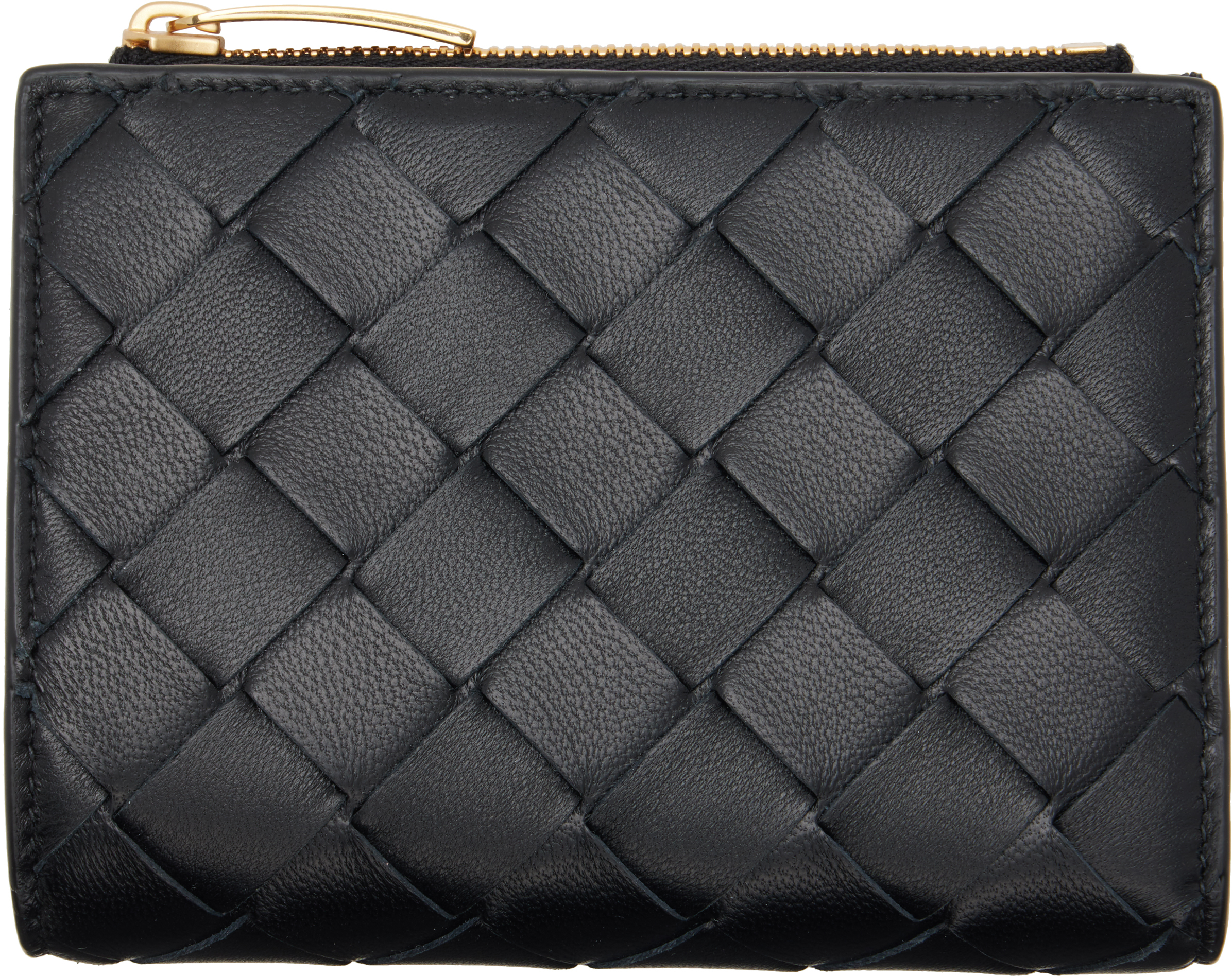 小物 Bottega Veneta Intrecciato Wallet Men's Intrecciato Bi-Fold Wallet With Coin Purse in Black