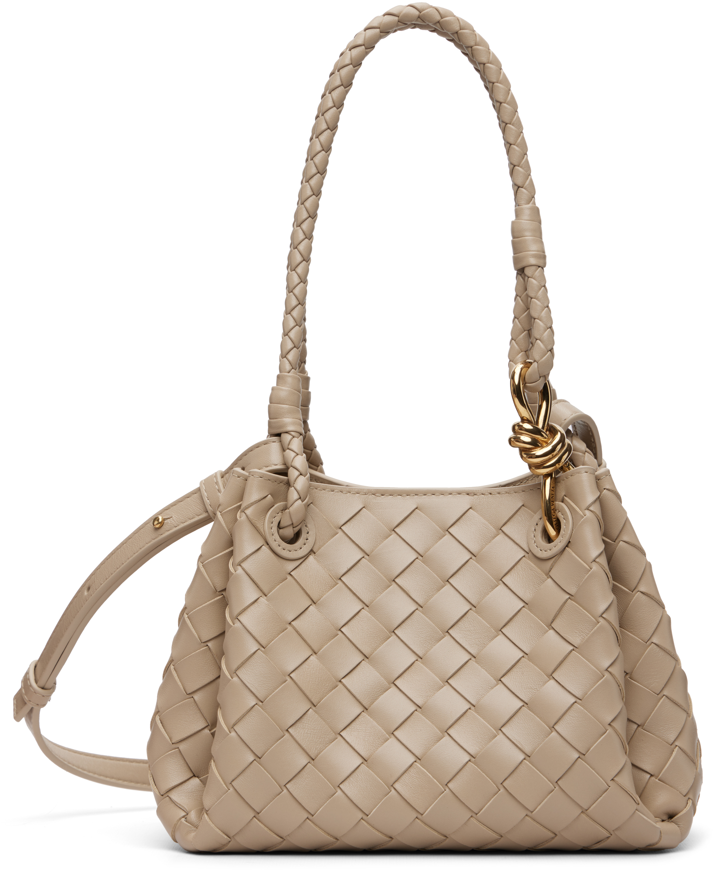 Bottega Veneta: Beige Small Parachute Bag | SSENSE Canada
