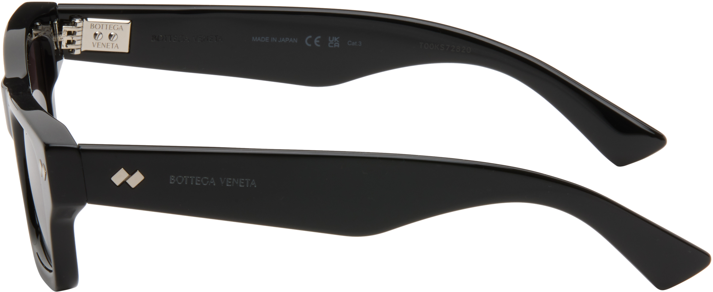Bottega Veneta Dizzy Rectangular Sunglasses In Black