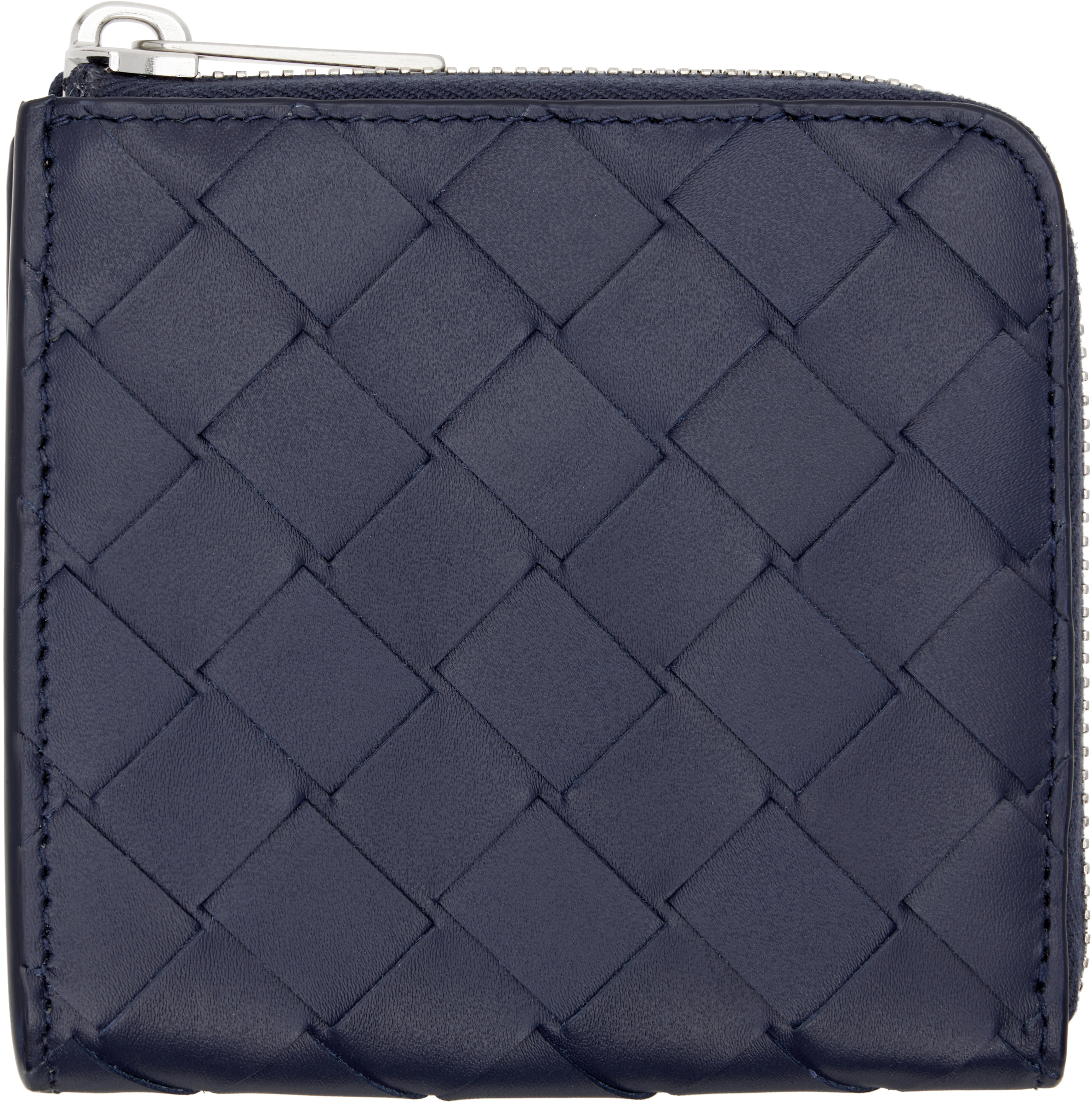 Bottega Veneta Intrecciato Stamp Square Zip Around Wallet
