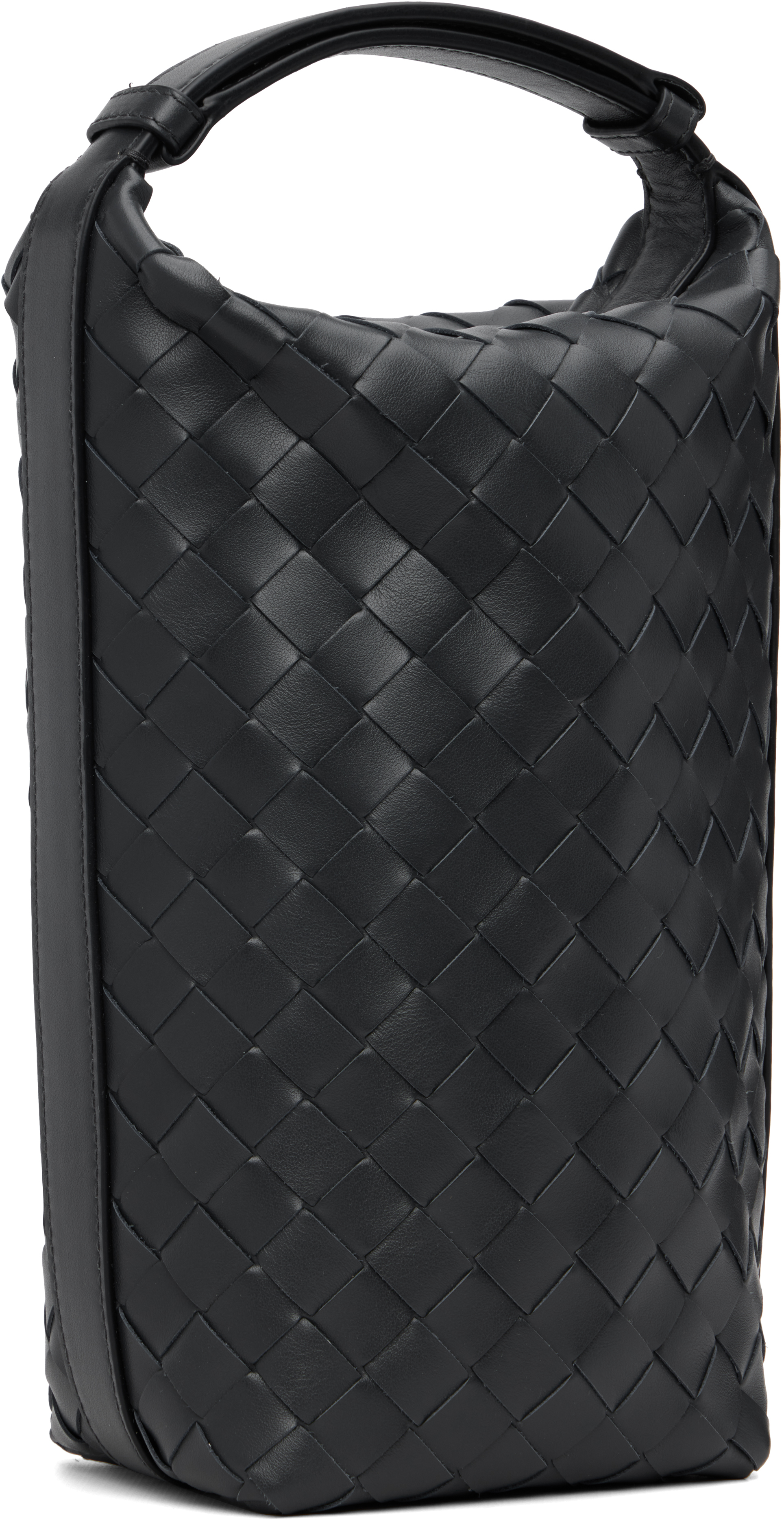Bottega Veneta Navy Intrecciato Vertical Wallace Pouch
