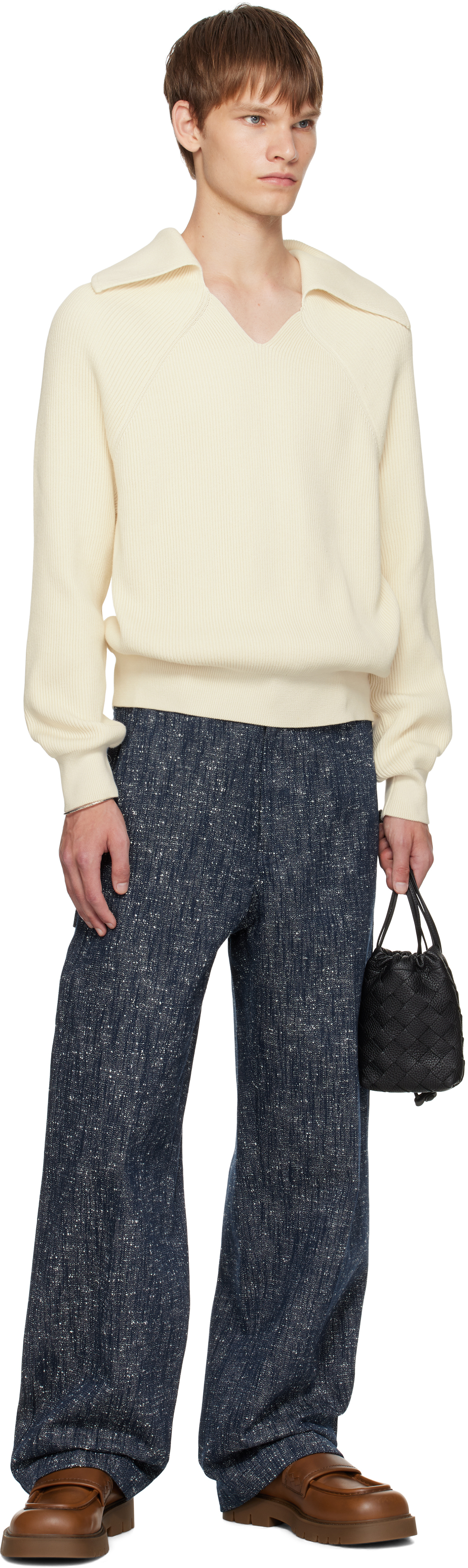 Bottega Veneta Black Vertical Dustbag Pouch