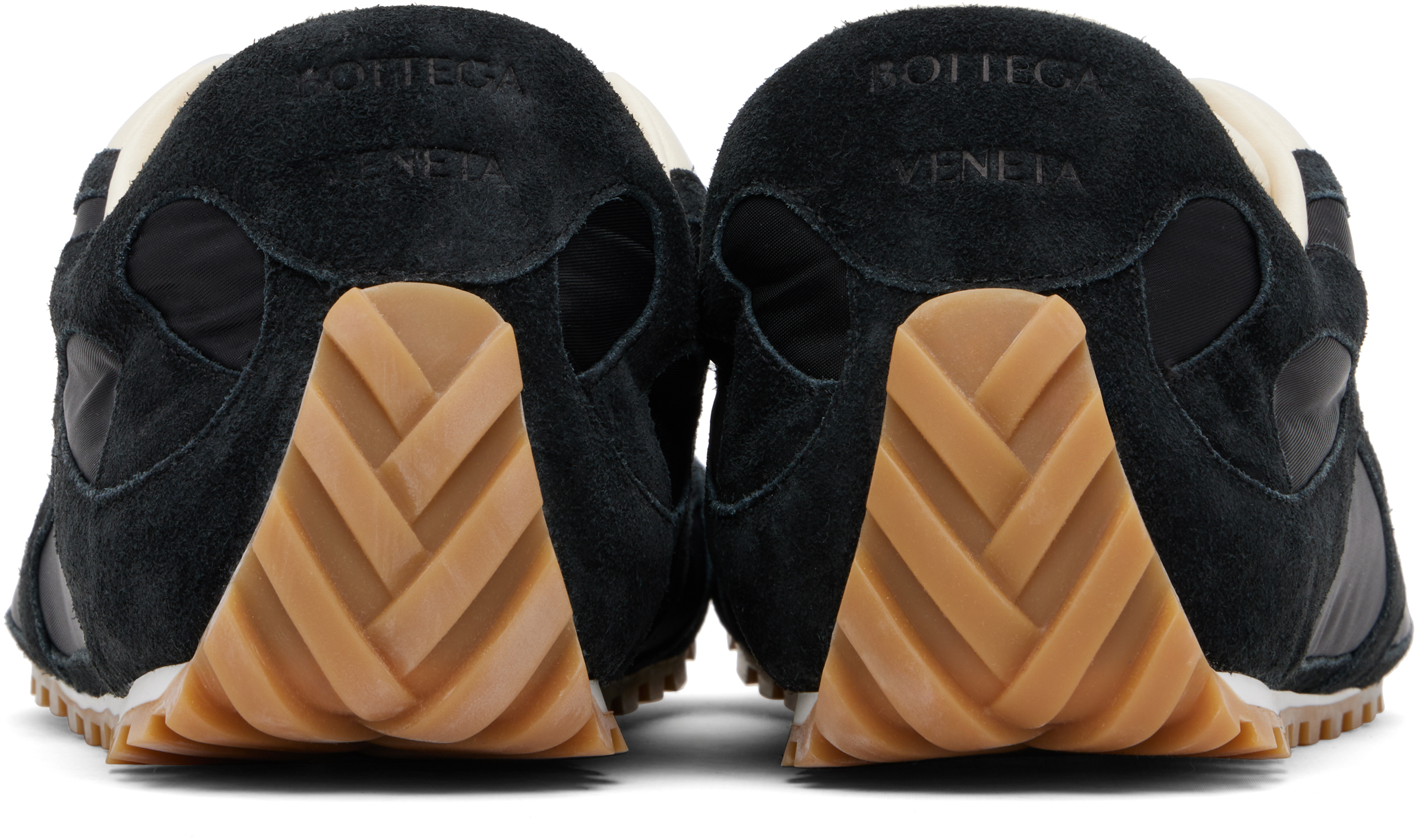 Bottega Veneta Black Suede And Nylon Orbit Flash Sneakers In Black