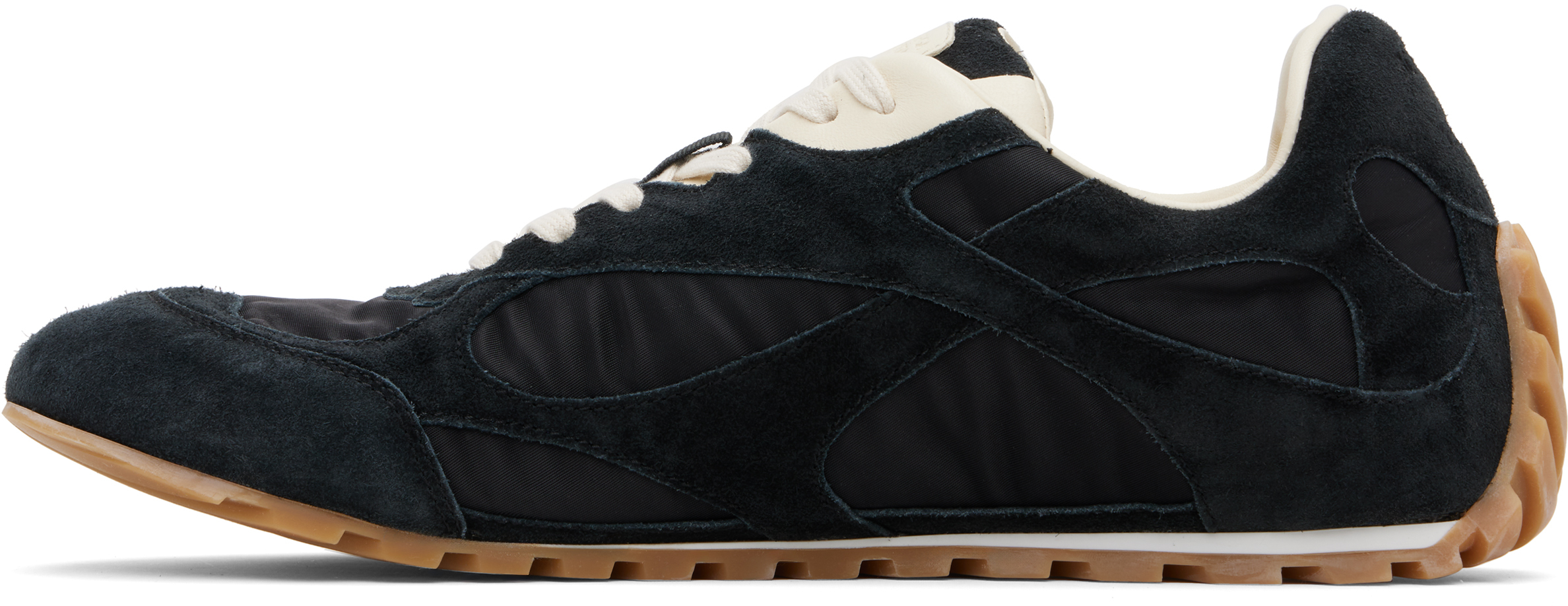 Bottega Veneta Black Suede And Nylon Orbit Flash Sneakers In Black
