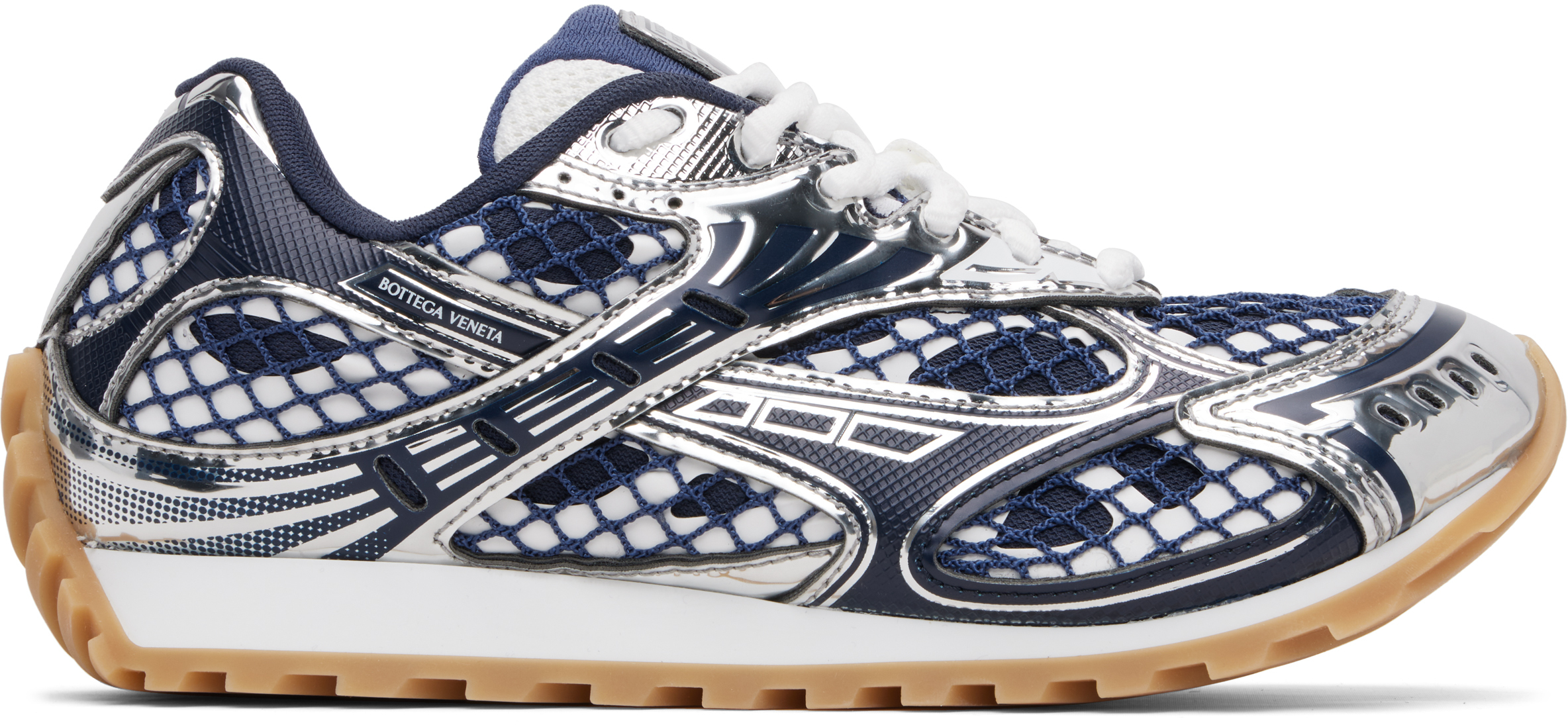 スニーカー BOTTEGA VENETA Men Sneakers 775320V3HB49046 Blue Bottega Veneta: ブルー＆ホワイト Orbit スニーカー | SSENSE 日本
