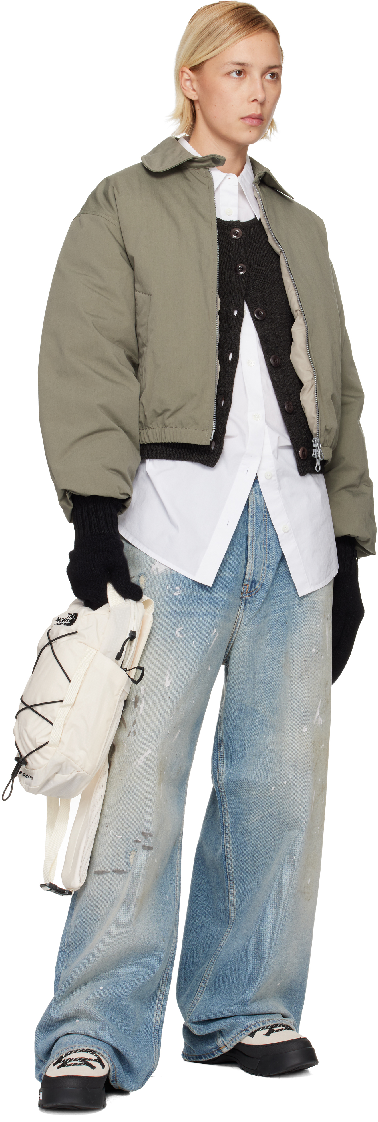 The North Face White Borealis Sling Backpack