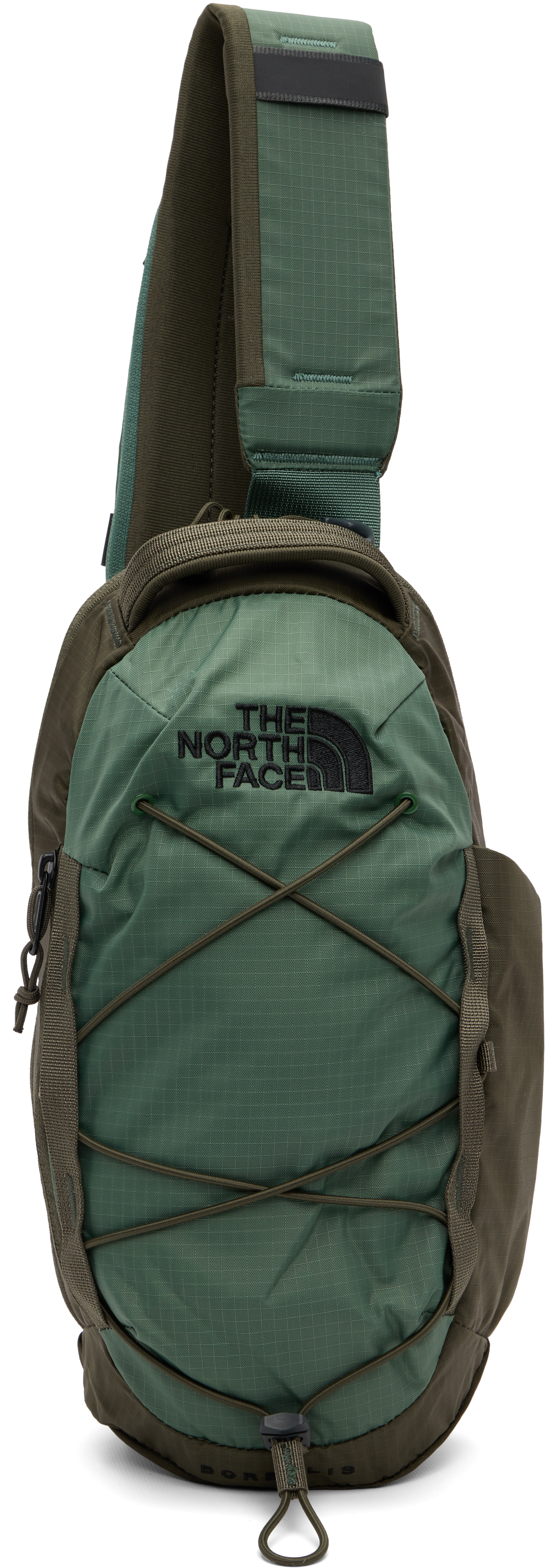 The North Faceのグリーン＆カーキ Borealis スリング ボディバッグが