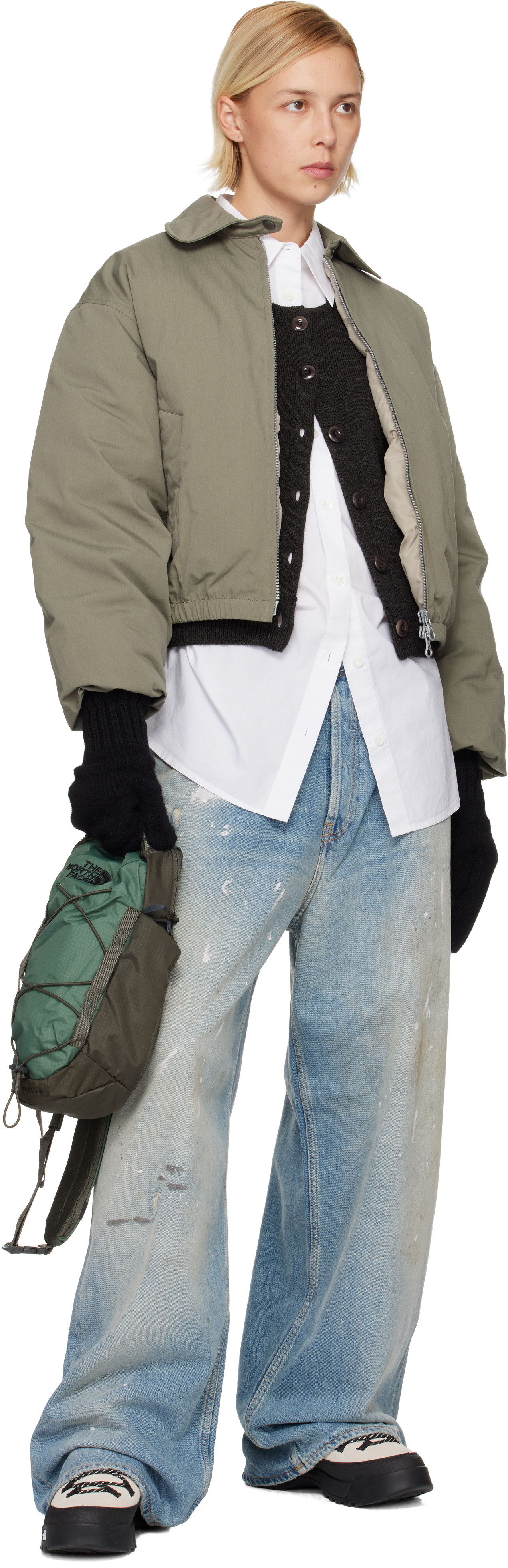 The North Face Green & Khaki Borealis Sling Backpack