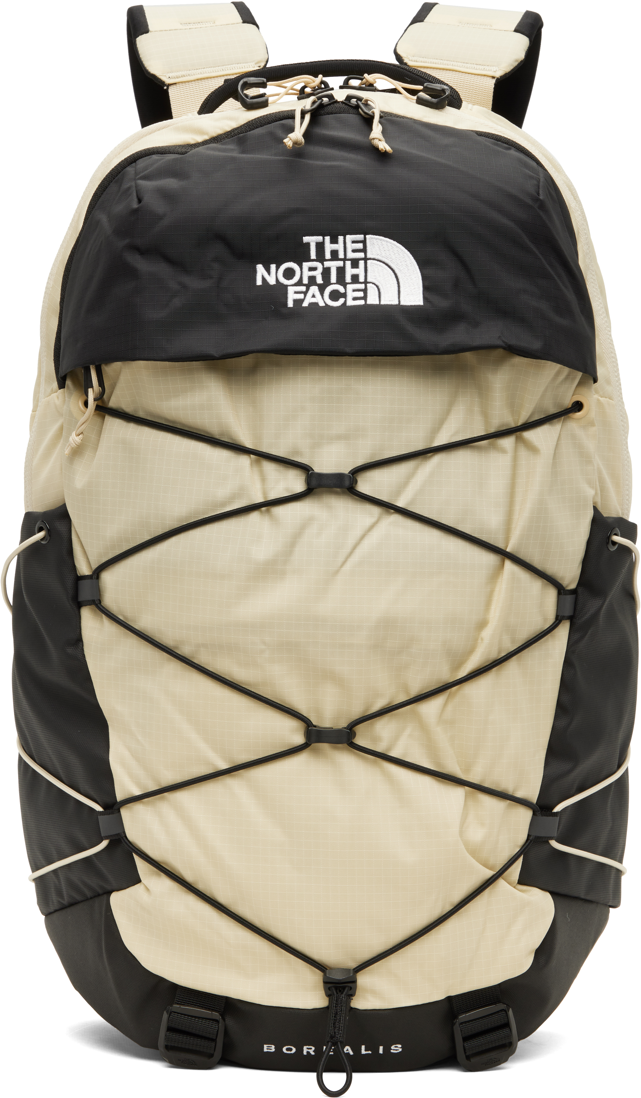 Beige & Black Borealis Backpack by The North Face on Sale