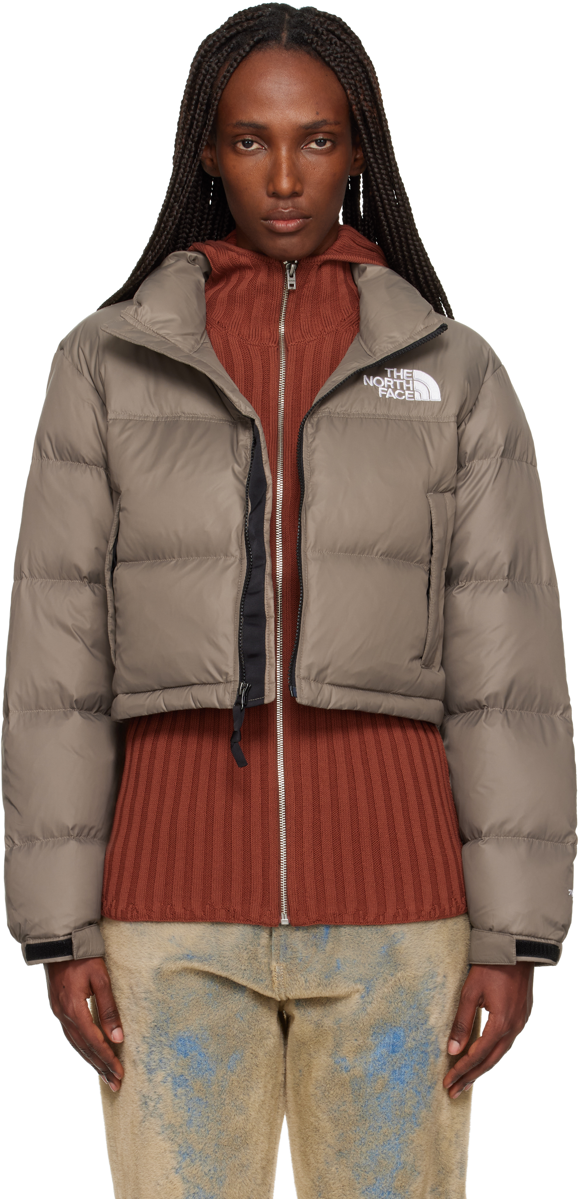 THE NORTH FACE Nuptse Short Jacket ブラウン The North Face Womens Nuptse Short Jacket – Extra Butter