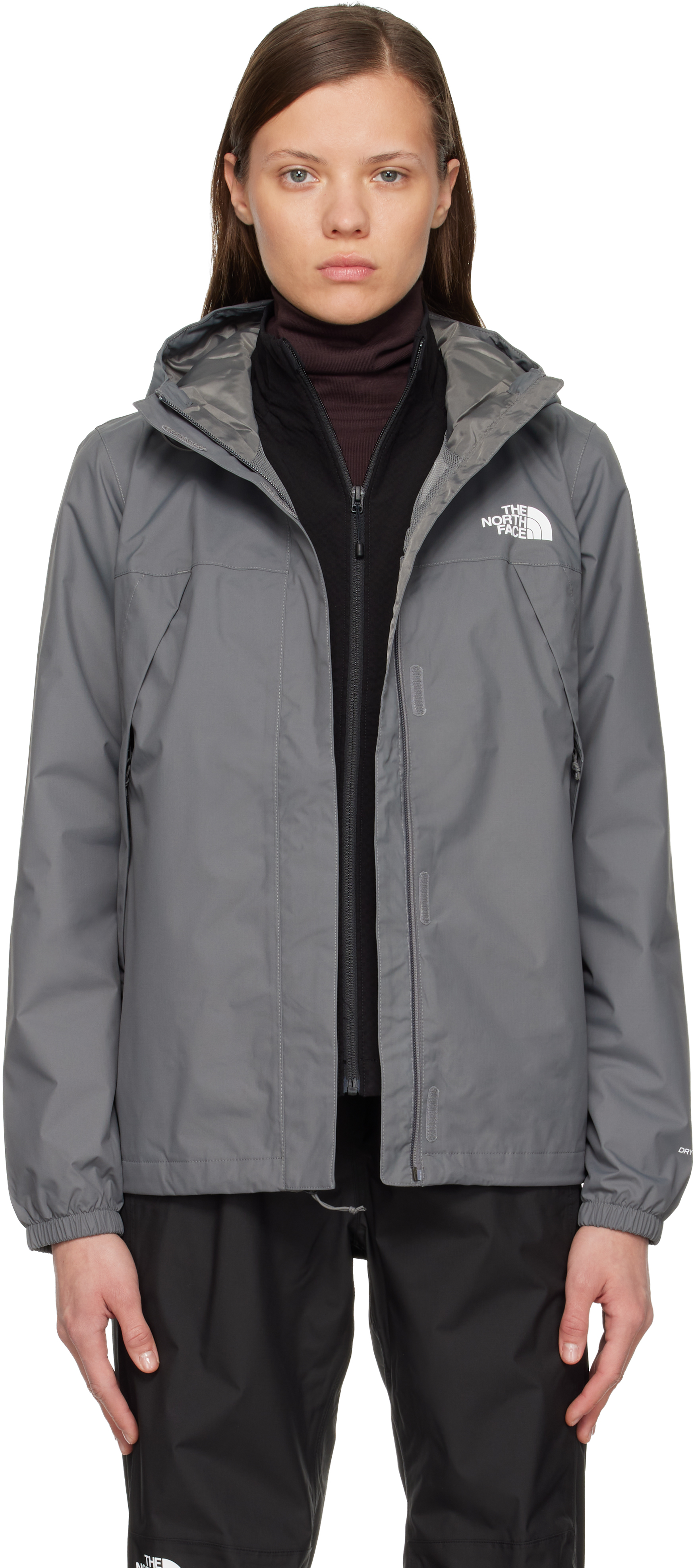 Gray Antora Rain Jacket by The North Face on Sale