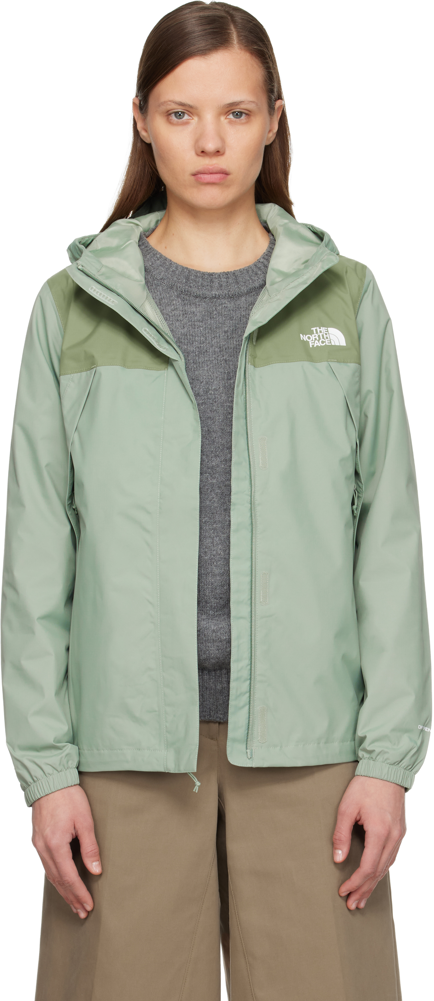 The North Face Green Antora Rain Jacket