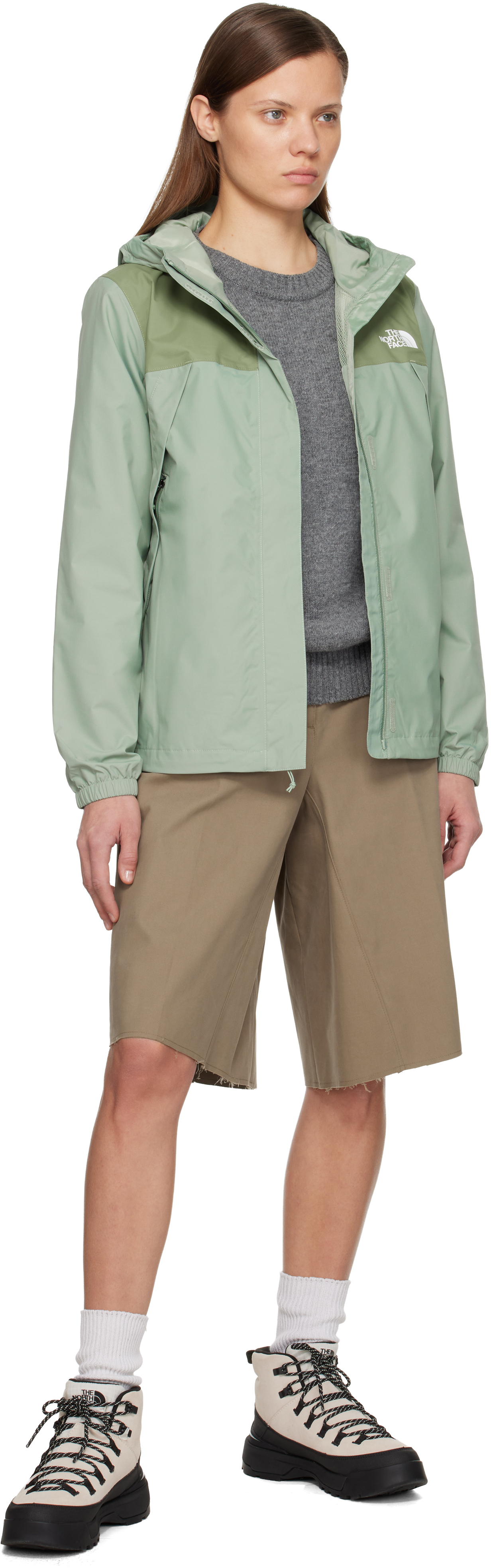 The North Face Green Antora Rain Jacket