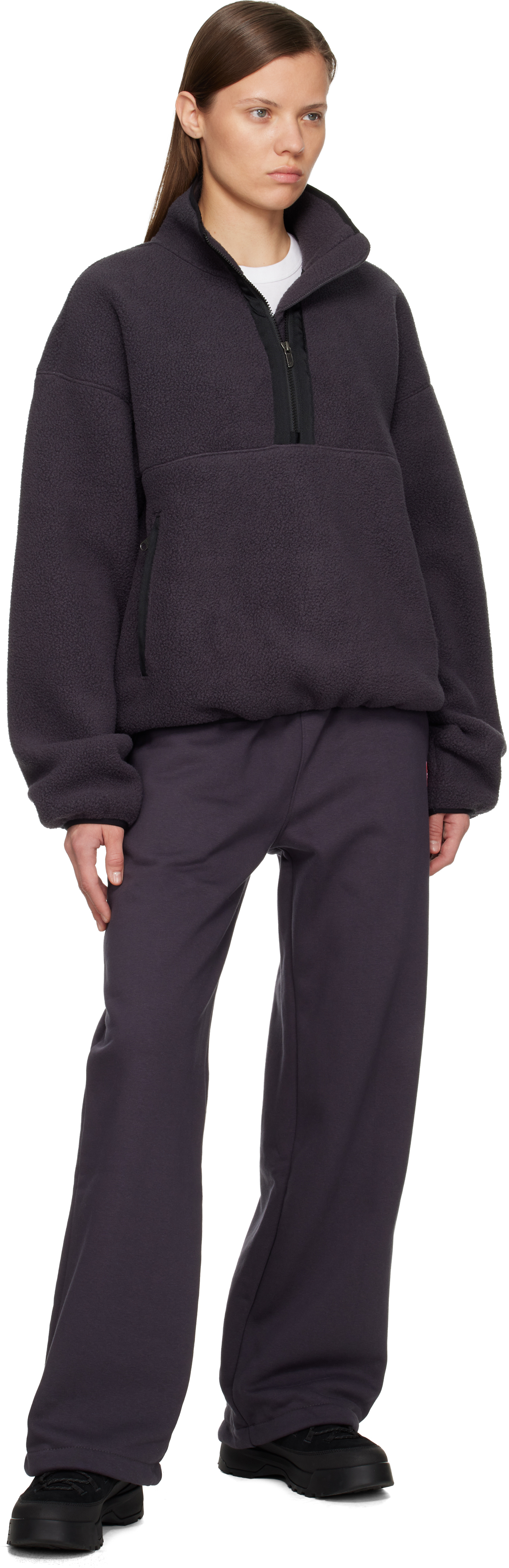 The North Face Gray Tnf Red Box Sweatpants