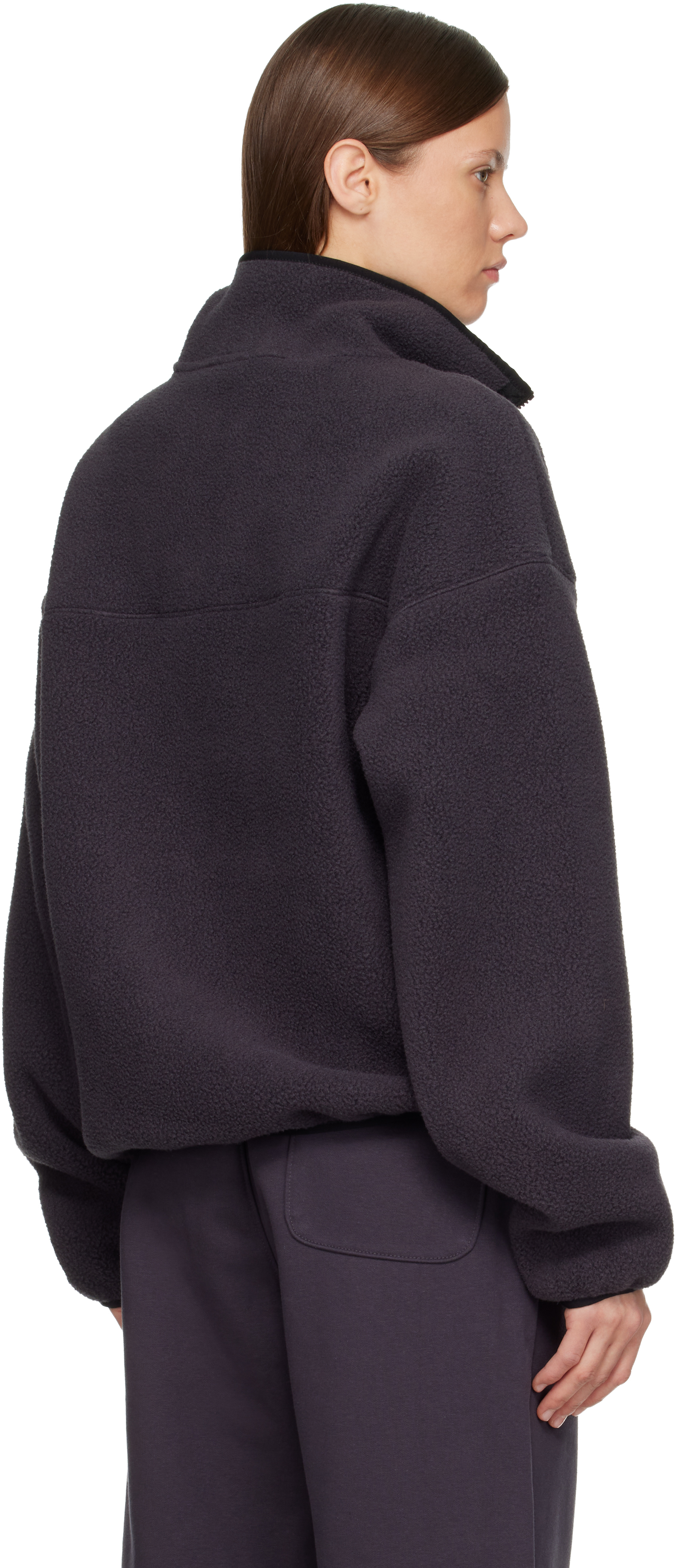 The North Face Gray Tnf Red Box 1/2 Zip Fleece Jacket