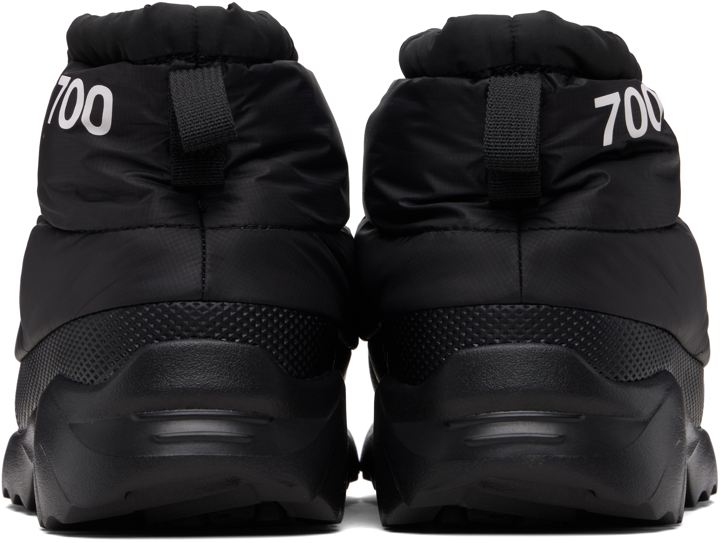The North Face Black Nuptse Traction Chukka Boots In Black