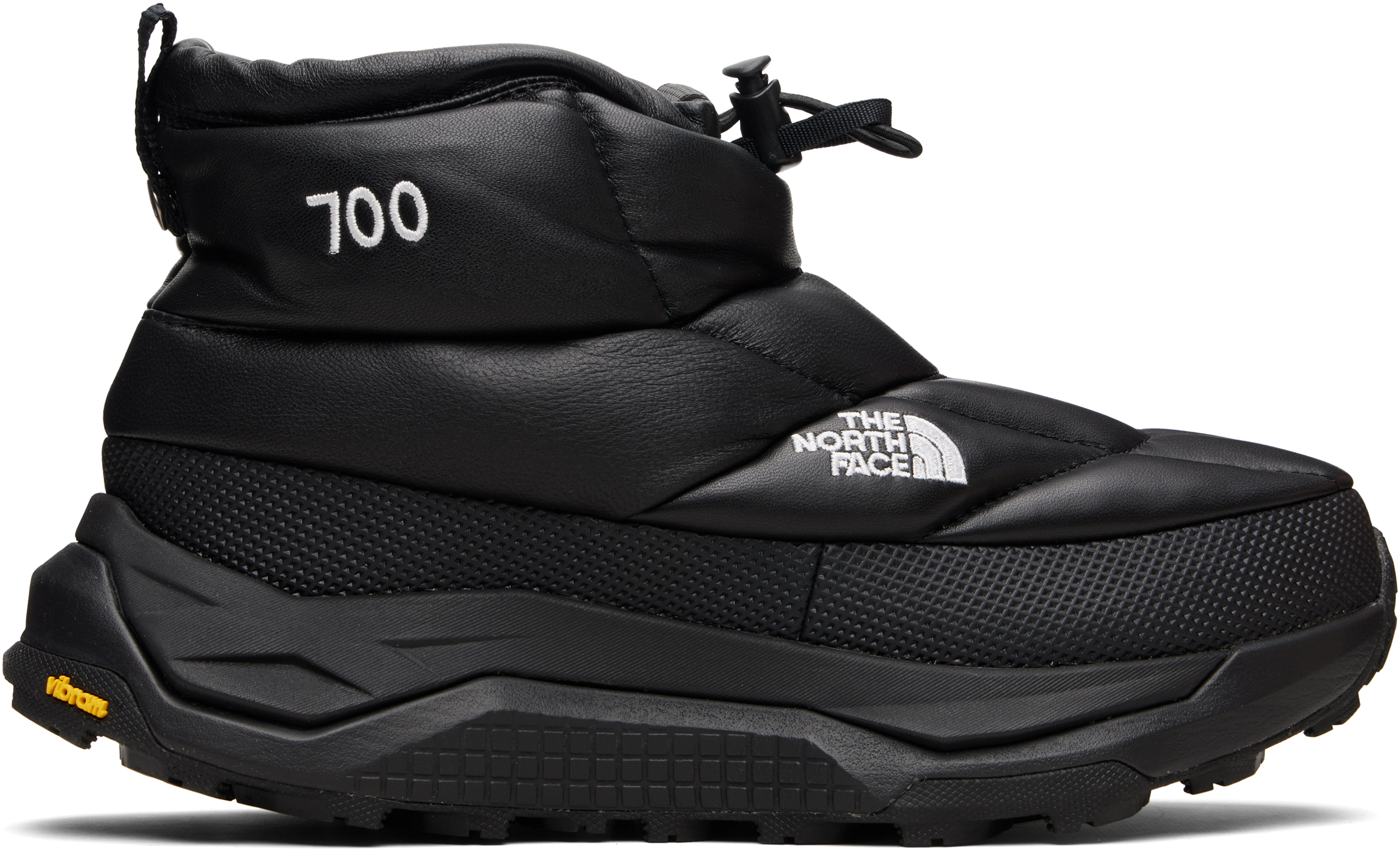 The North Face: Black Leather Pack Hybrid Boots | SSENSE Canada