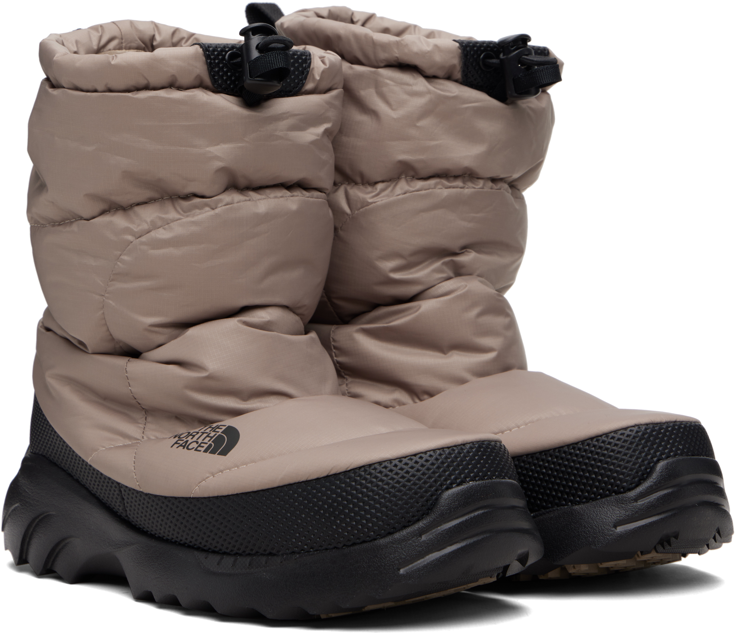 The North Face Taupe Nuptse Traction Boots