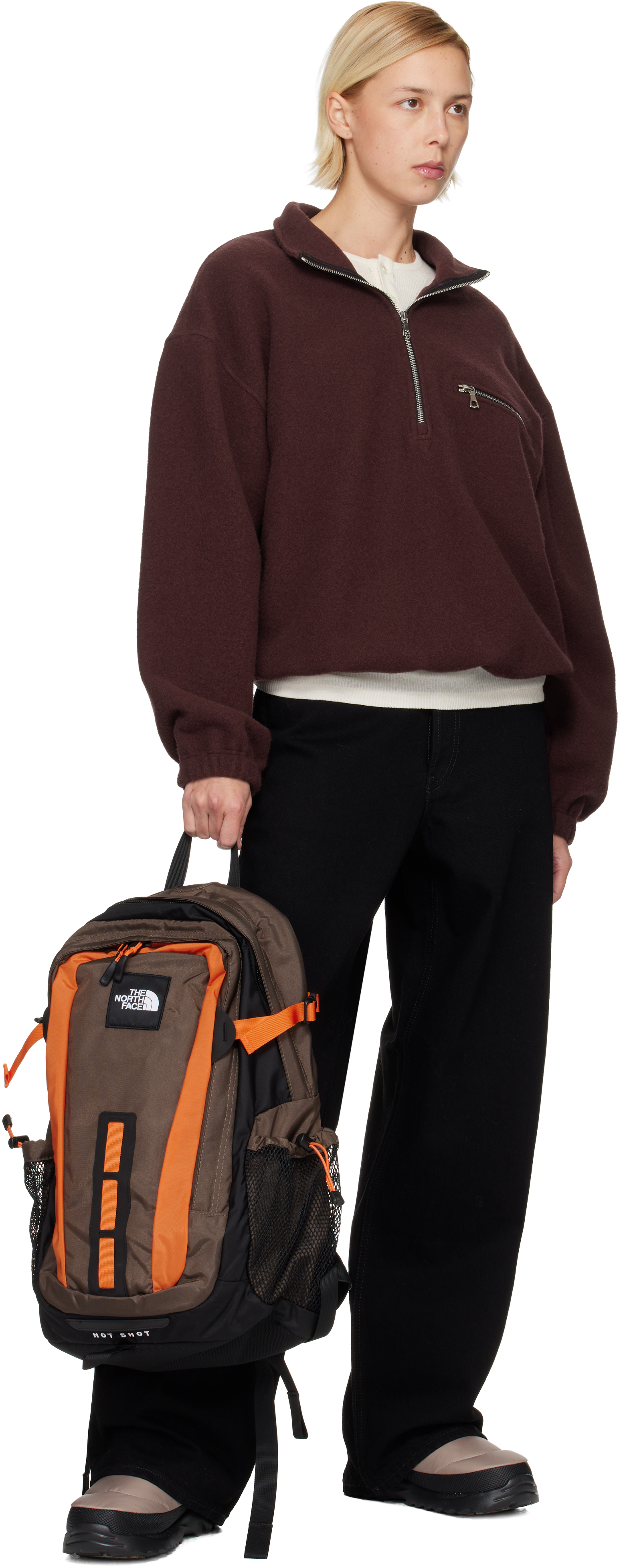 The North Face Taupe Nuptse Traction Boots