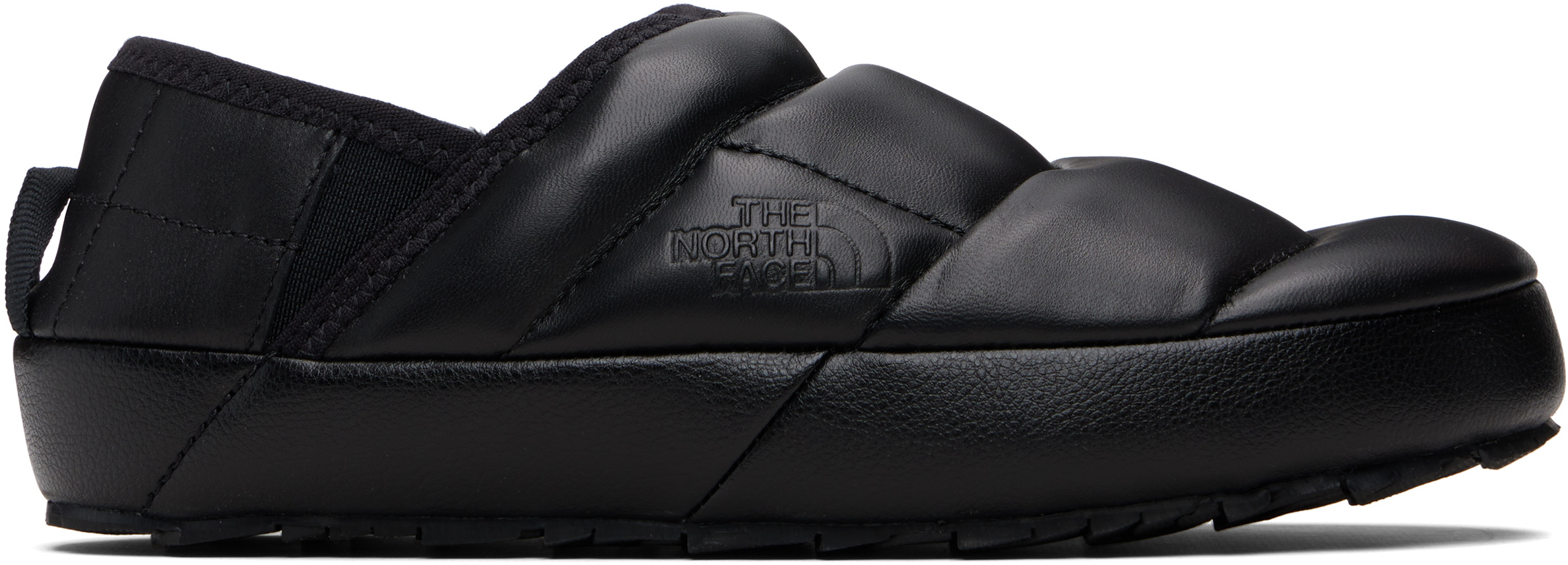 The North Face Black Leather Thermoball Traction Mule Loafers
