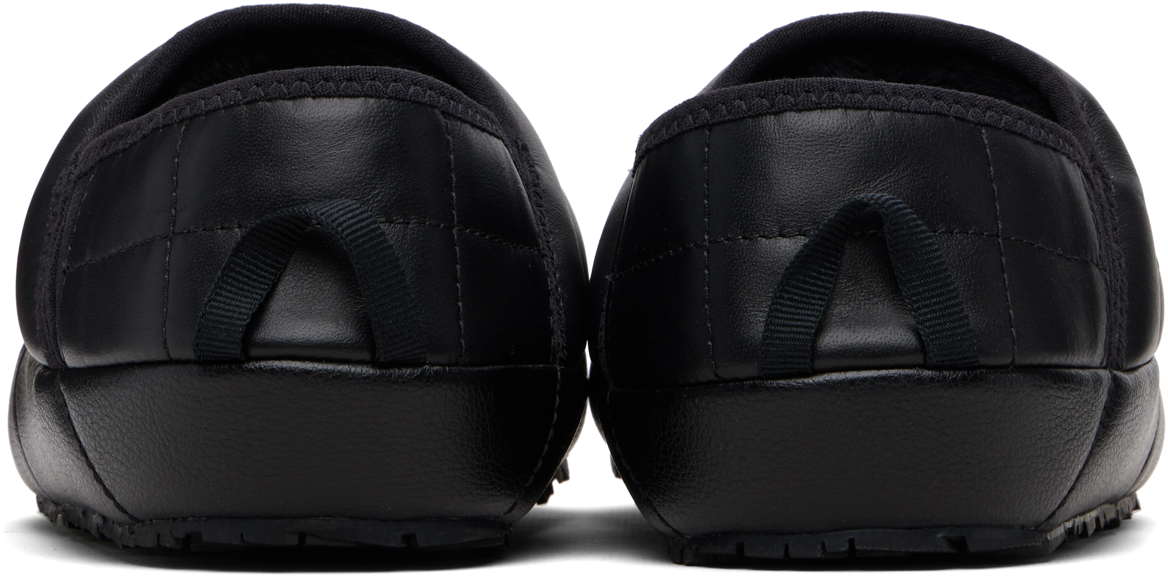 The North Face Black Leather Thermoball Traction Mule Loafers