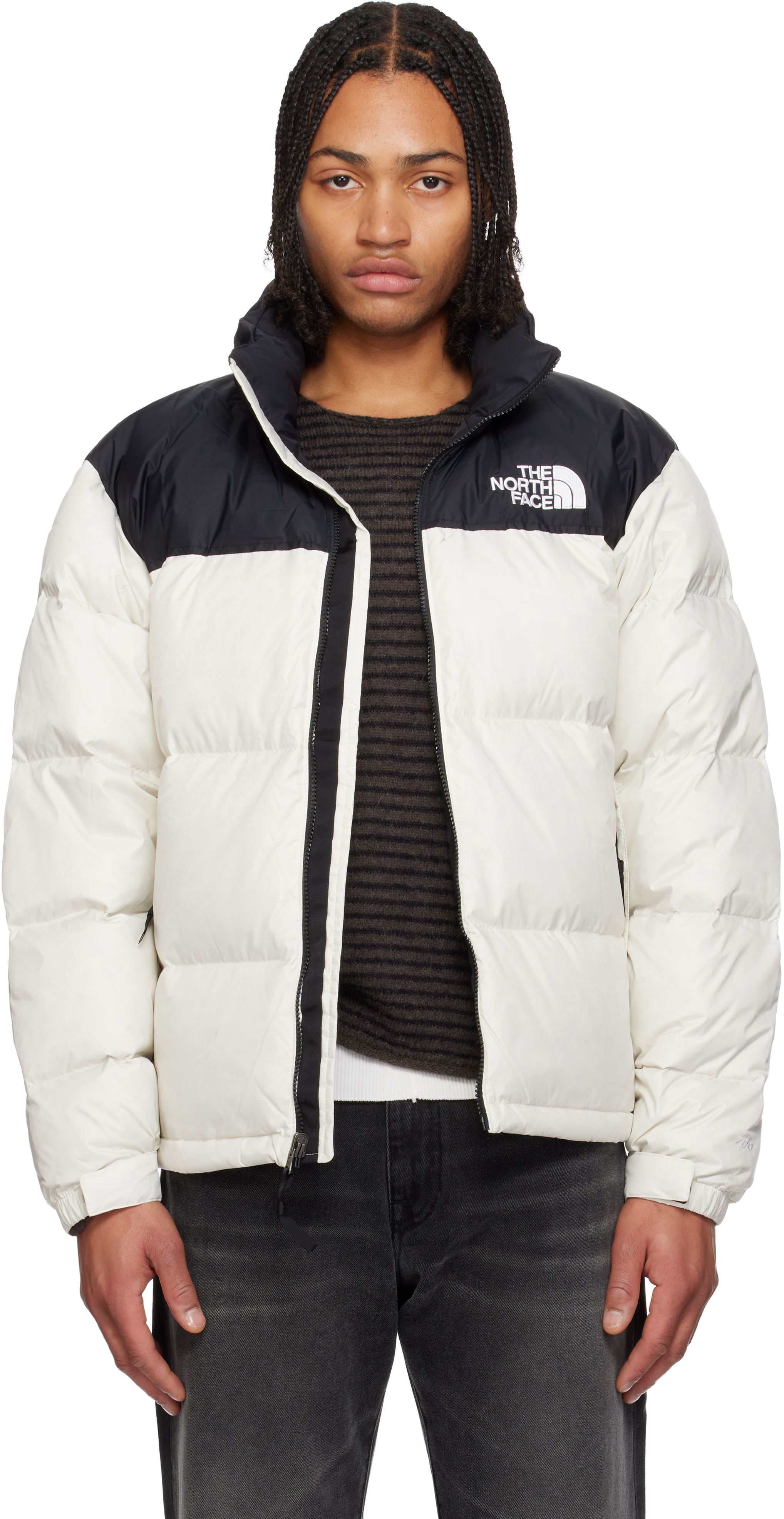 The North Face: White 1996 Retro Nuptse Down Jacket | SSENSE Canada