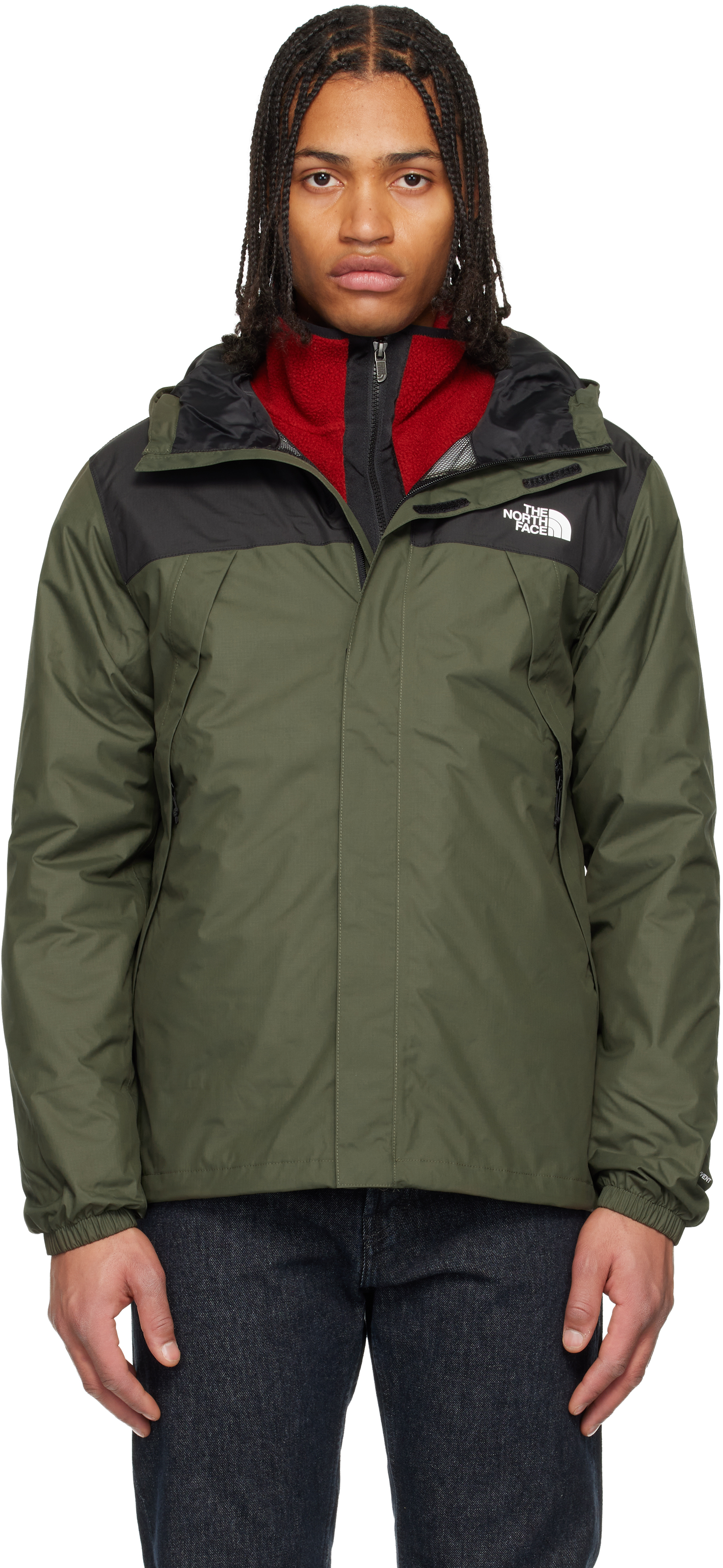 The North Face: Green Antora Rain Jacket | SSENSE