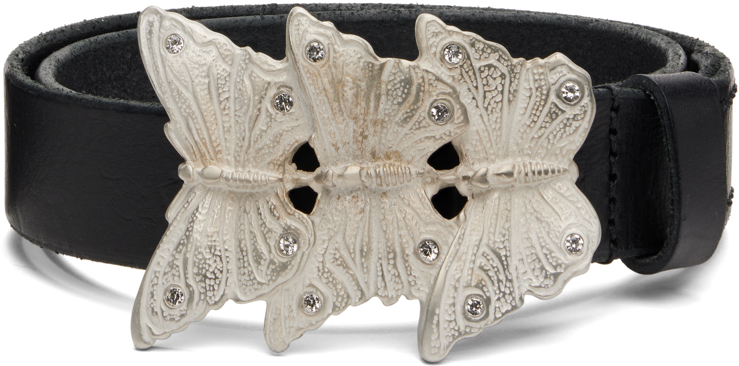 Black Butterfly Belt by OUR LEGACY on Sale display picture 1