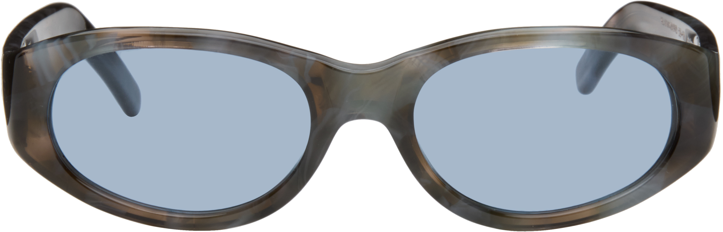 Our Legacy Brown & Blue Unwound Sunglasses In Black